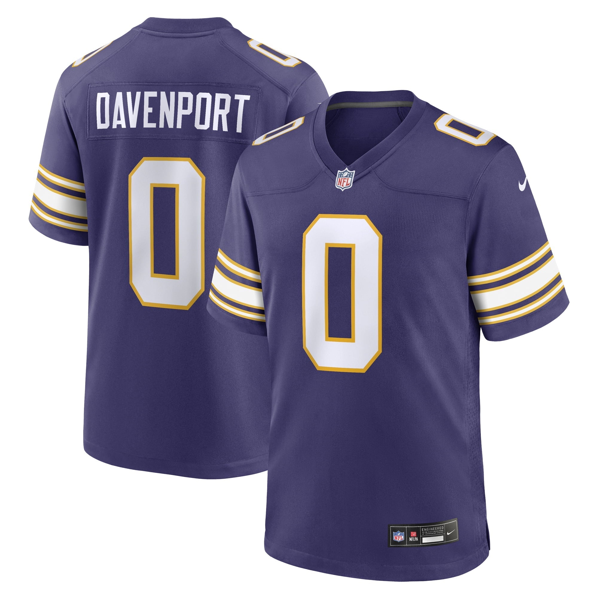 Men's Nike Marcus Davenport Purple Minnesota Vikings Classic Player Game Jersey - PersonalJerseys