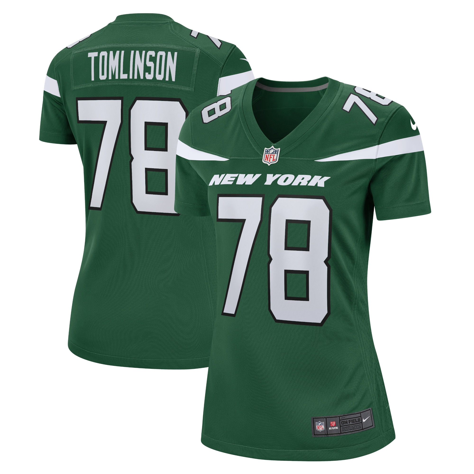 New York Jets Laken Tomlinson Gotham Green Game Jersey for Youth Women Men - Friend Lounge Store - Shop for All Things Jerseys Sports - PersonalJerseys