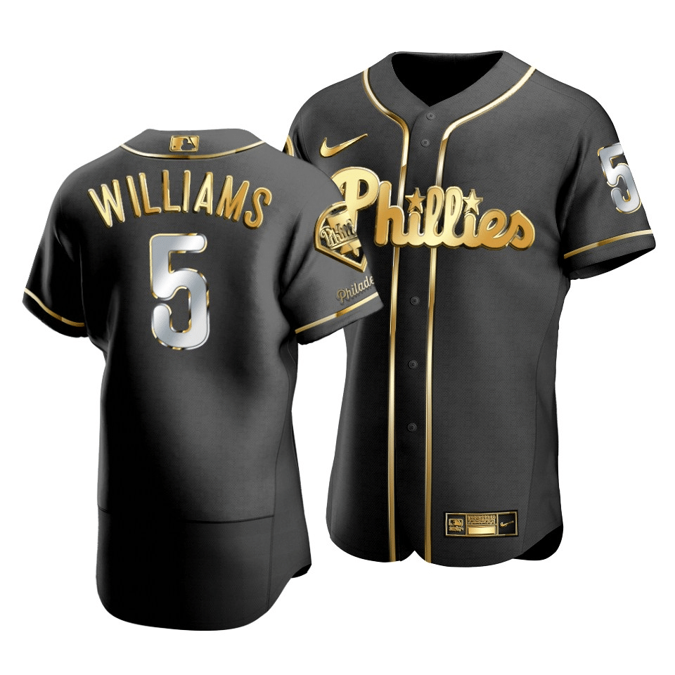 Men's Philadelphia Phillies Nick Williams #5 Golden Edition Black Jersey - Friend Lounge Store - Shop for All Things Jerseys Sports - PersonalJerseys