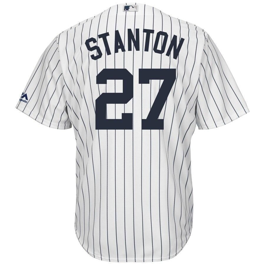 Giancarlo Stanton New York Yankees Majestic Cool Base Player Jersey - White - Friend Lounge Store - Shop for All Things Jerseys Sports - PersonalJerseys