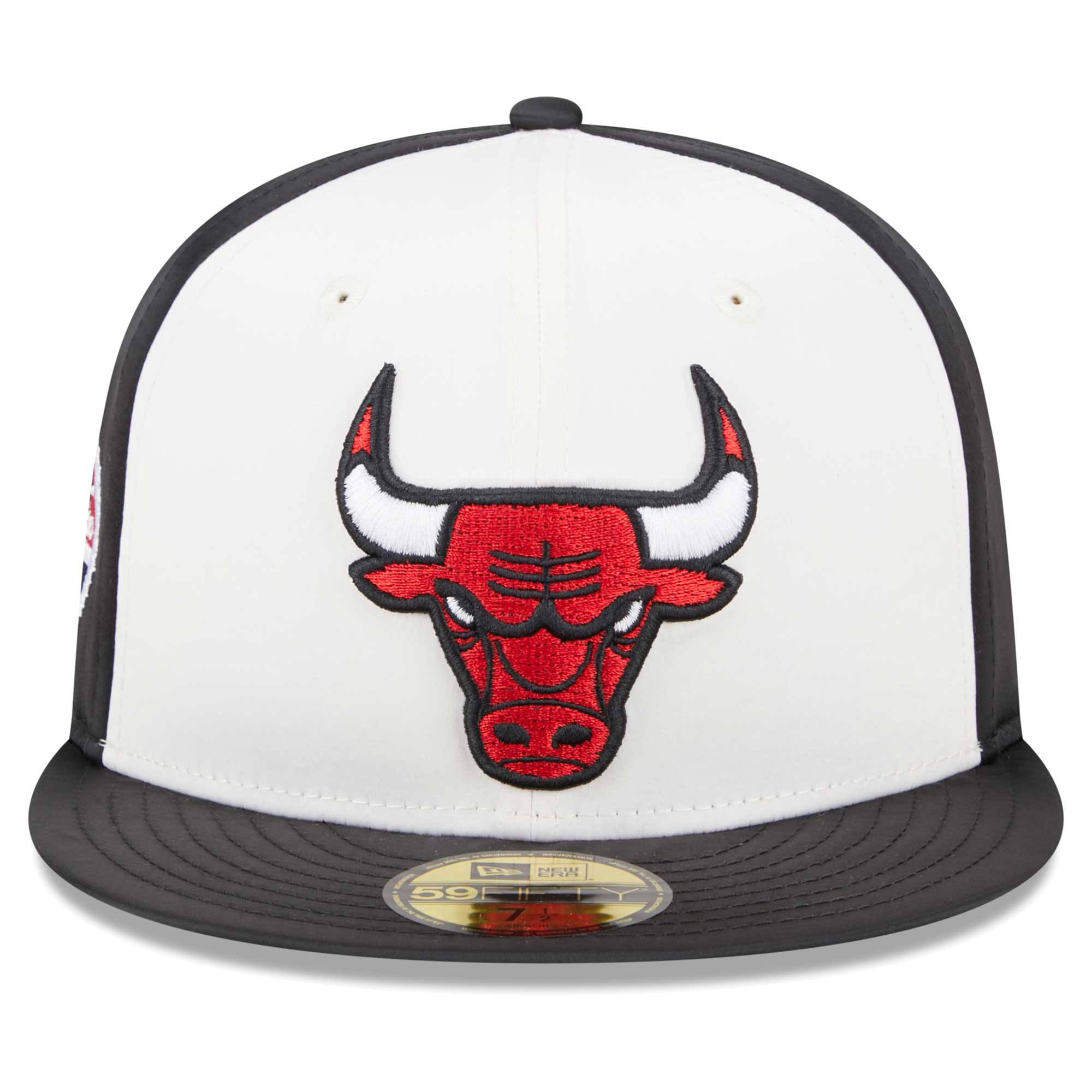 Chicago Bulls New Era Throwback Satin 59FIFTY Fitted Hat - White - PersonalJerseys