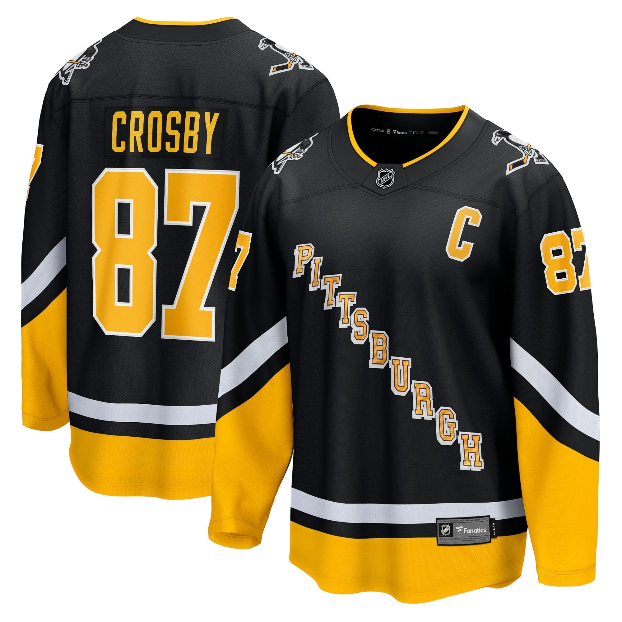 Men's Fanatics Branded Sidney Crosby Black Pittsburgh Penguins 2021/22 Alternate Premier Breakaway Player Jersey - PersonalJerseys