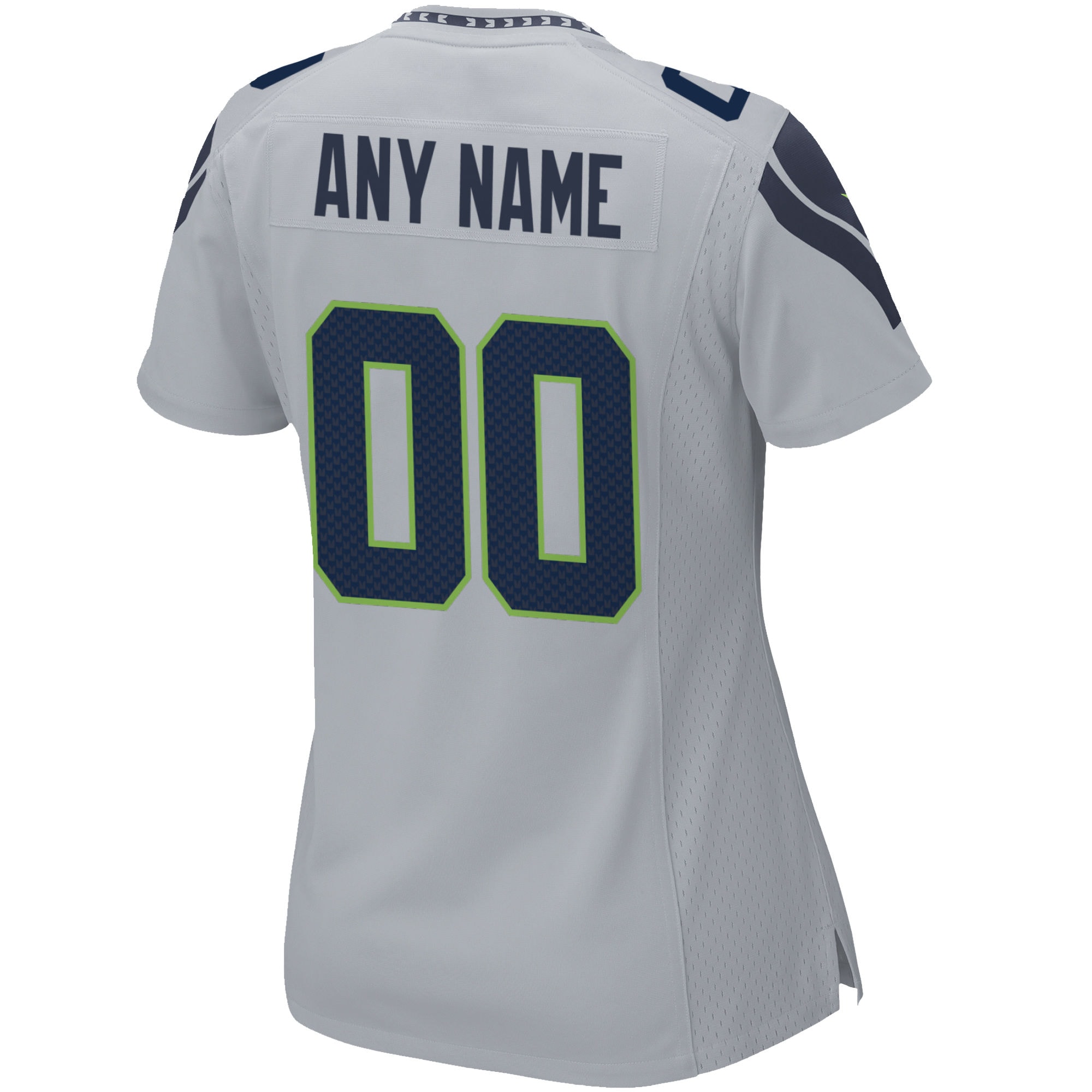 Seattle Seahawks Nike Women's Alternate Custom Game Jersey - Gray - PersonalJerseys