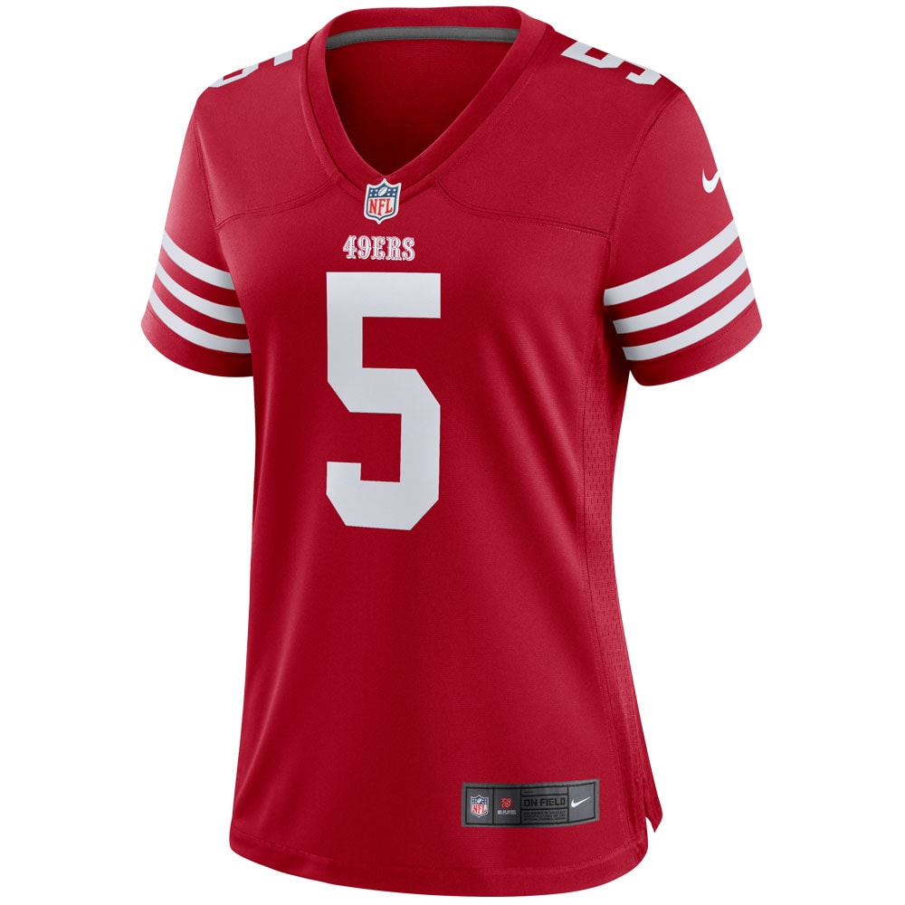 San Francisco 49ers Trey Lance Scarlet Team Game Jersey for Youth Women Men - Friend Lounge Store - Shop for All Things Jerseys Sports - PersonalJerseys