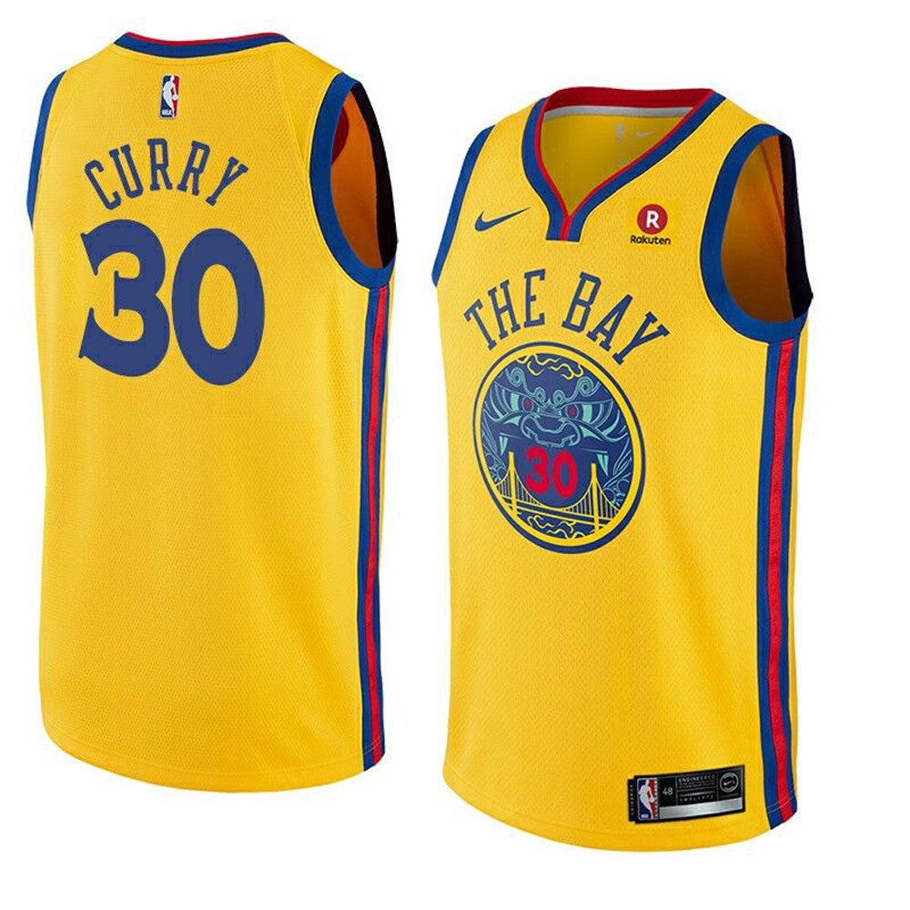 Men's Golden State Warriors Stephen Curry City Edition Jersey Gold - PersonalJerseys