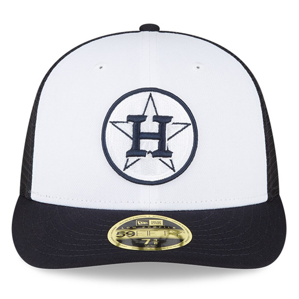 Houston Astros New Era 2023 On-Field Batting Practice Low Profile 59FIFTY Fitted Hat - White/Navy - PersonalJerseys