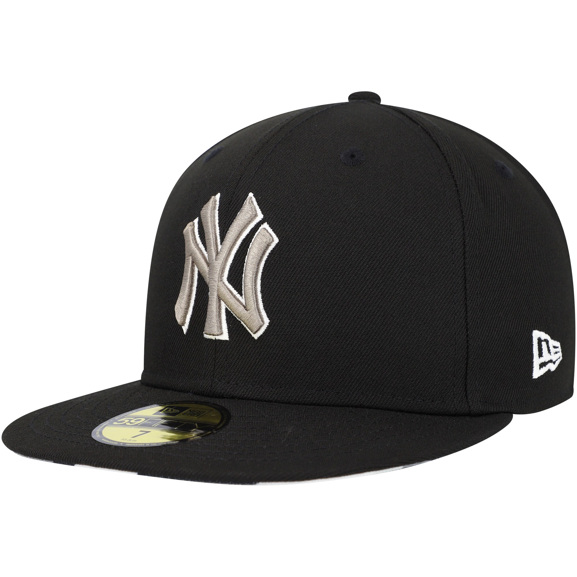 New York Yankees New Era Chrome Camo Undervisor 59FIFTY Fitted Hat - Black - PersonalJerseys