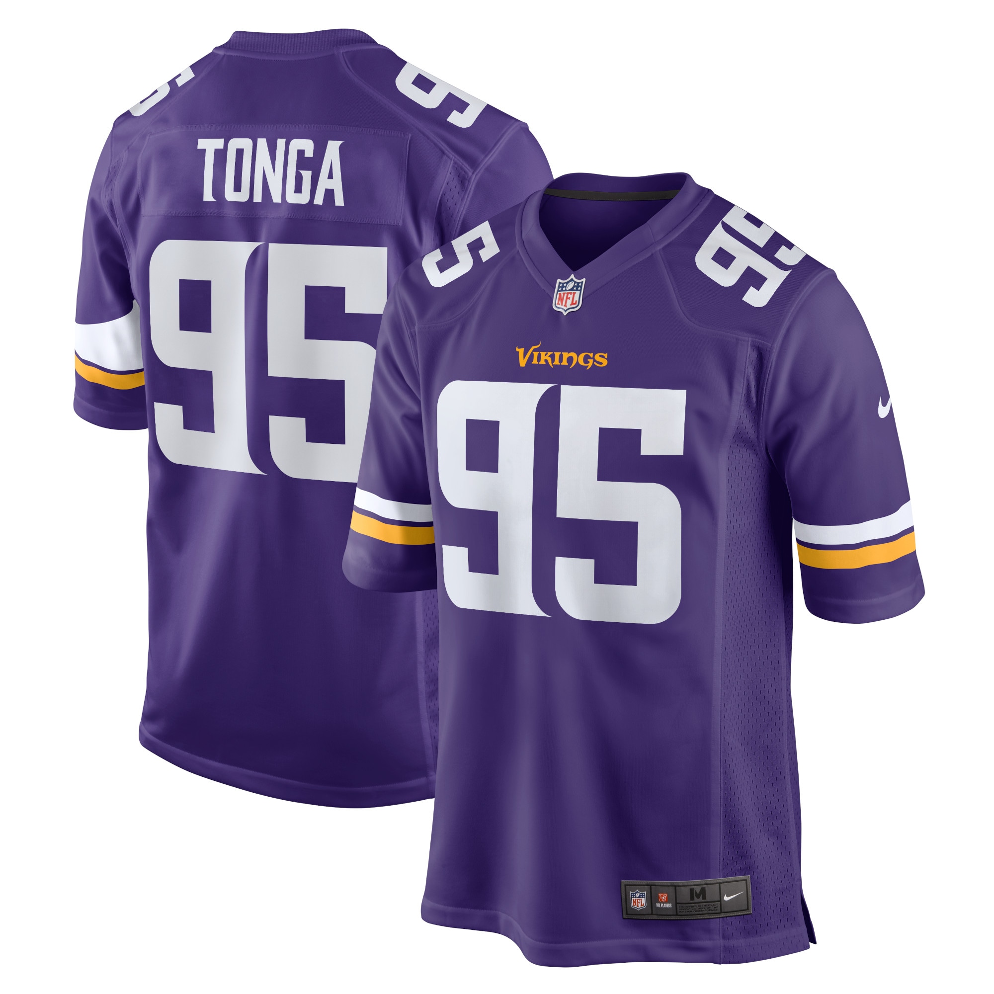 Khyiris Tonga Minnesota Vikings Nike Home Game Player Jersey - Purple - PersonalJerseys