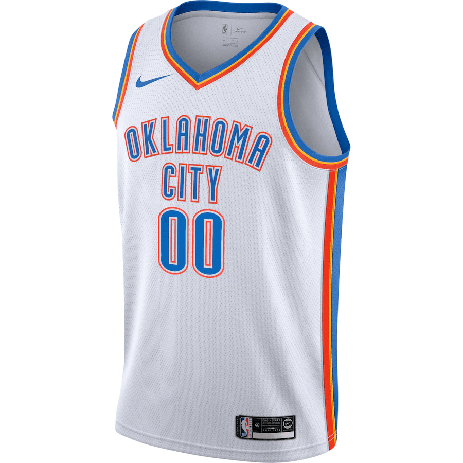 Oklahoma City Thunder 202021 Swingman Custom Jersey ??? Association Edition - White - Friend Lounge Store - Shop for All Things Jerseys Sports - PersonalJerseys