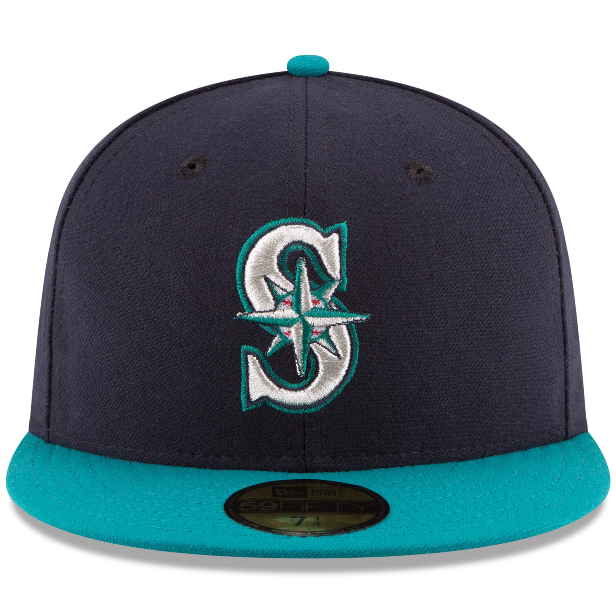 Seattle Mariners New Era Alternate Authentic Collection On Field 59FIFTY Fitted Hat - Navy/Aqua - PersonalJerseys