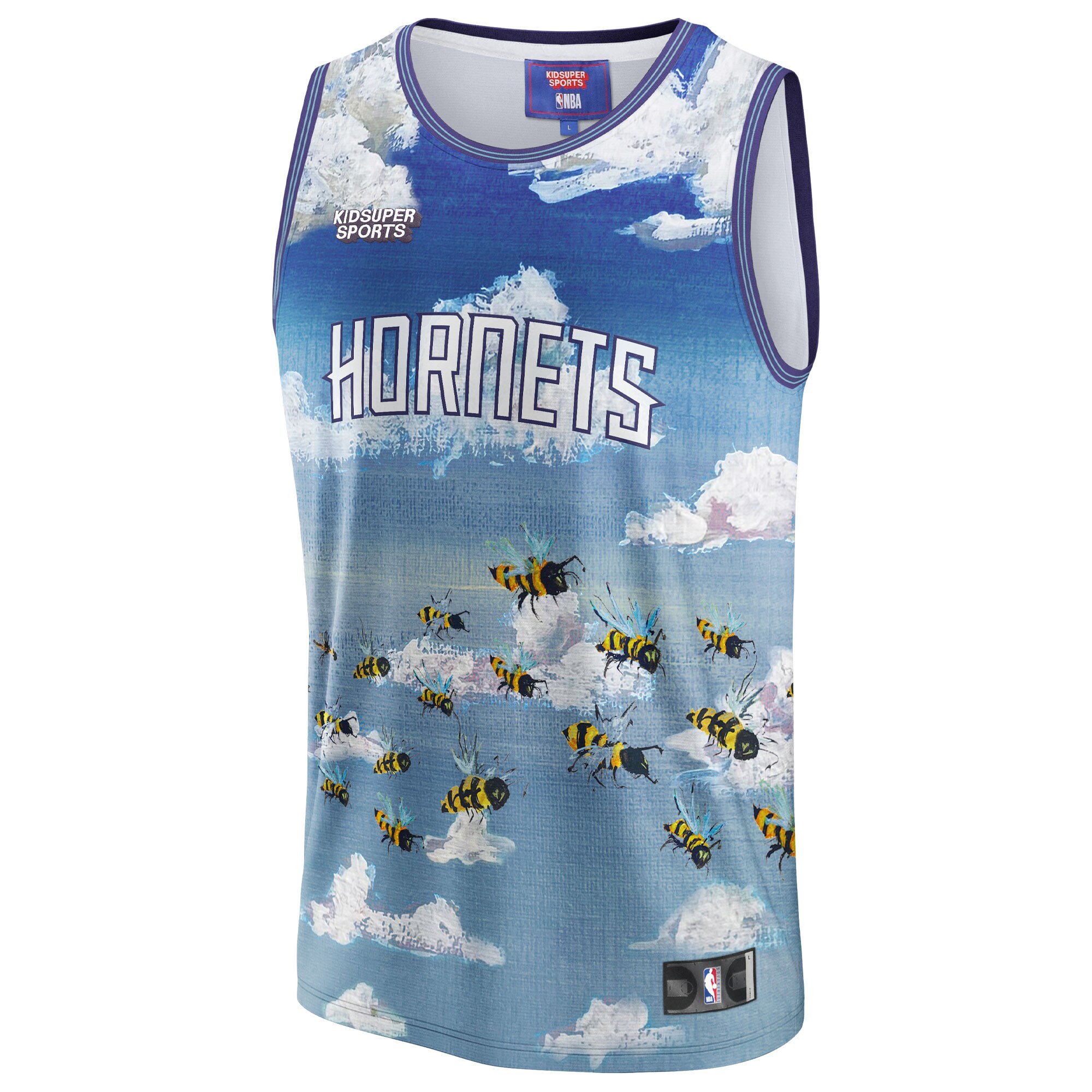 Charlotte Hornets NBA &KidSuper Studios by Fanatics Unisex Hometown Jersey - Blue - PersonalJerseys