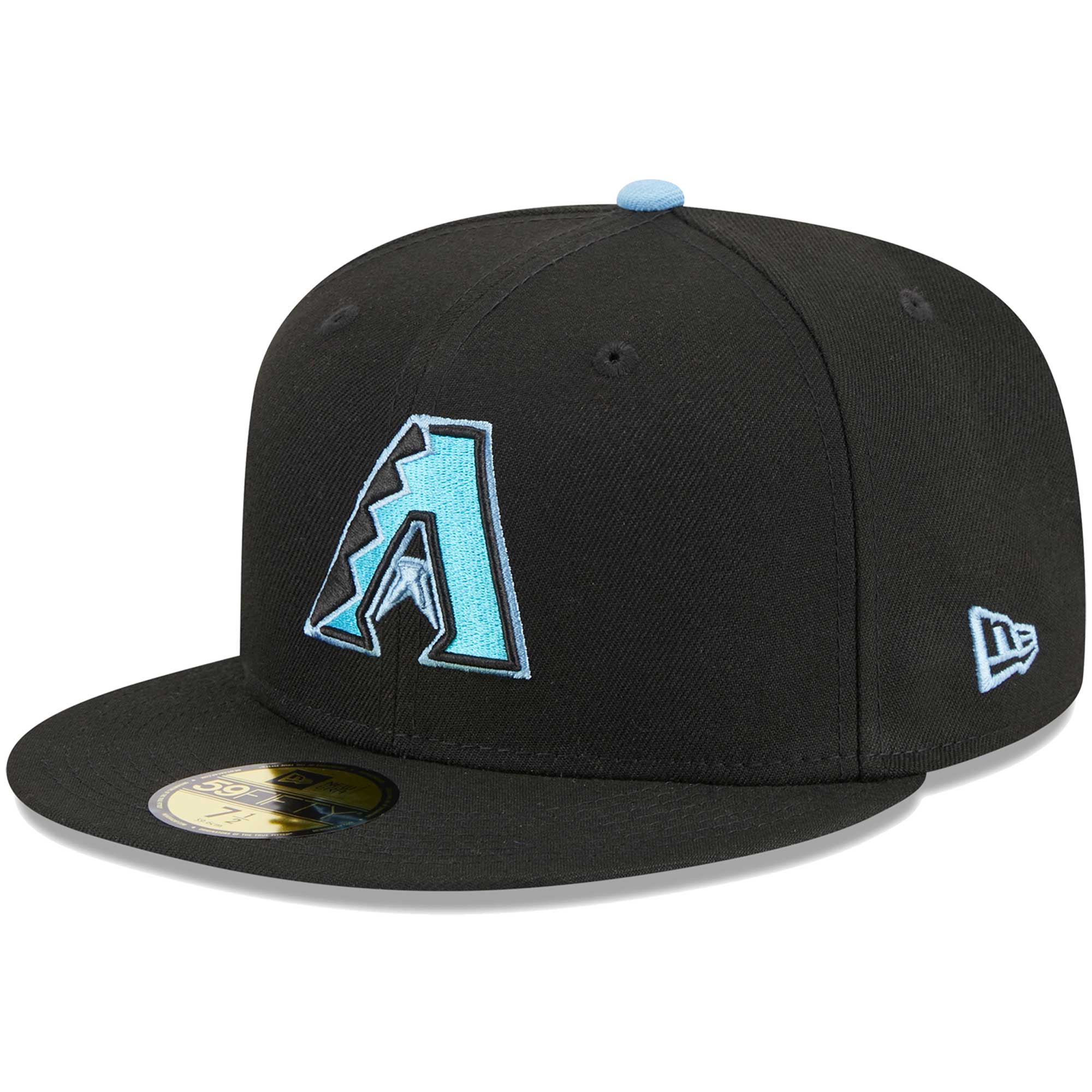Arizona Diamondbacks New Era Pastel Undervisor 59FIFTY Fitted Hat - Black - PersonalJerseys