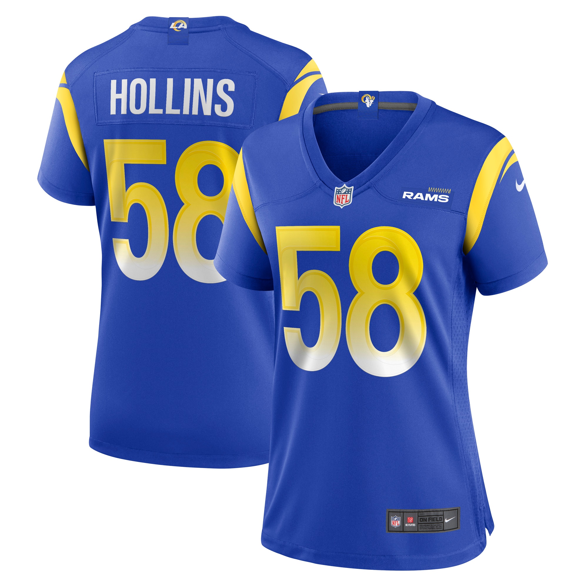 Los Angeles Rams Justin Hollins Royal Game Jersey for Youth Women Men - Friend Lounge Store - Shop for All Things Jerseys Sports - PersonalJerseys