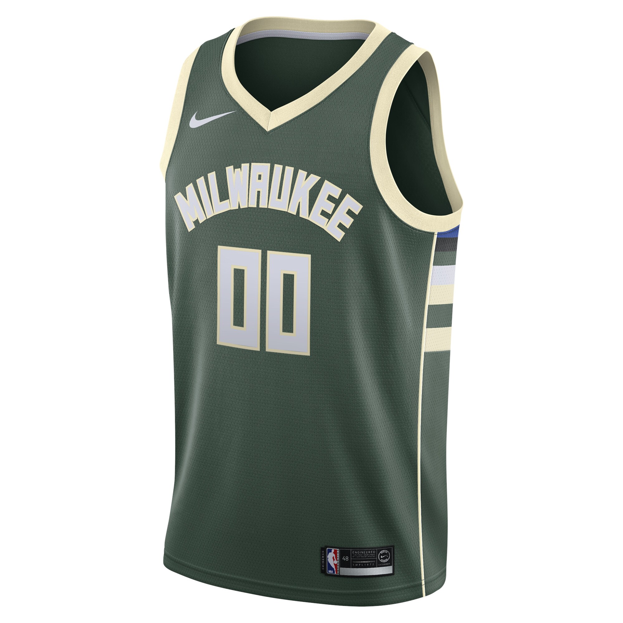 Milwaukee Bucks Nike Swingman Custom Jersey Green - Icon Edition - PersonalJerseys