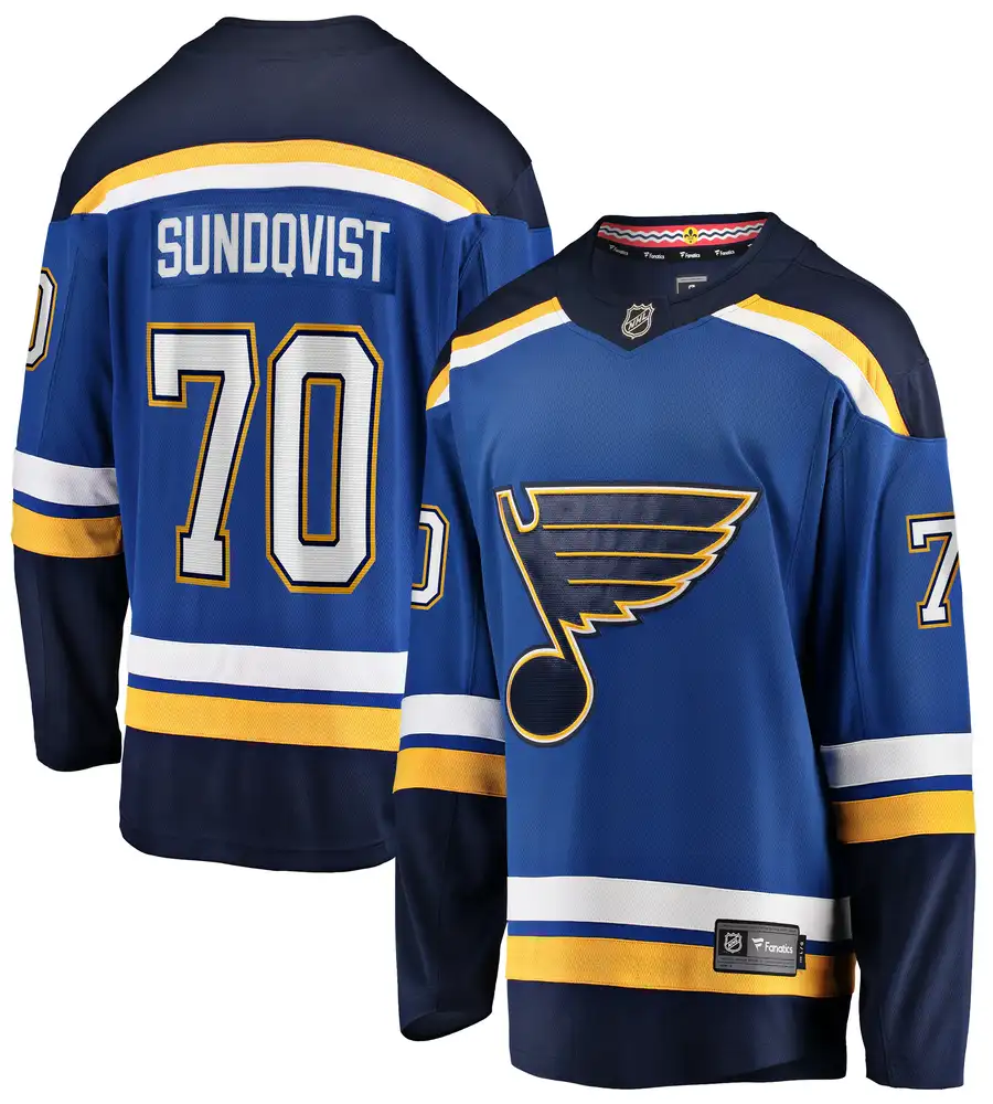 Oskar Sundqvist St. Louis Blues Home Breakaway Player Jersey - Blue - Friend Lounge Store - Shop for All Things Jerseys Sports - PersonalJerseys