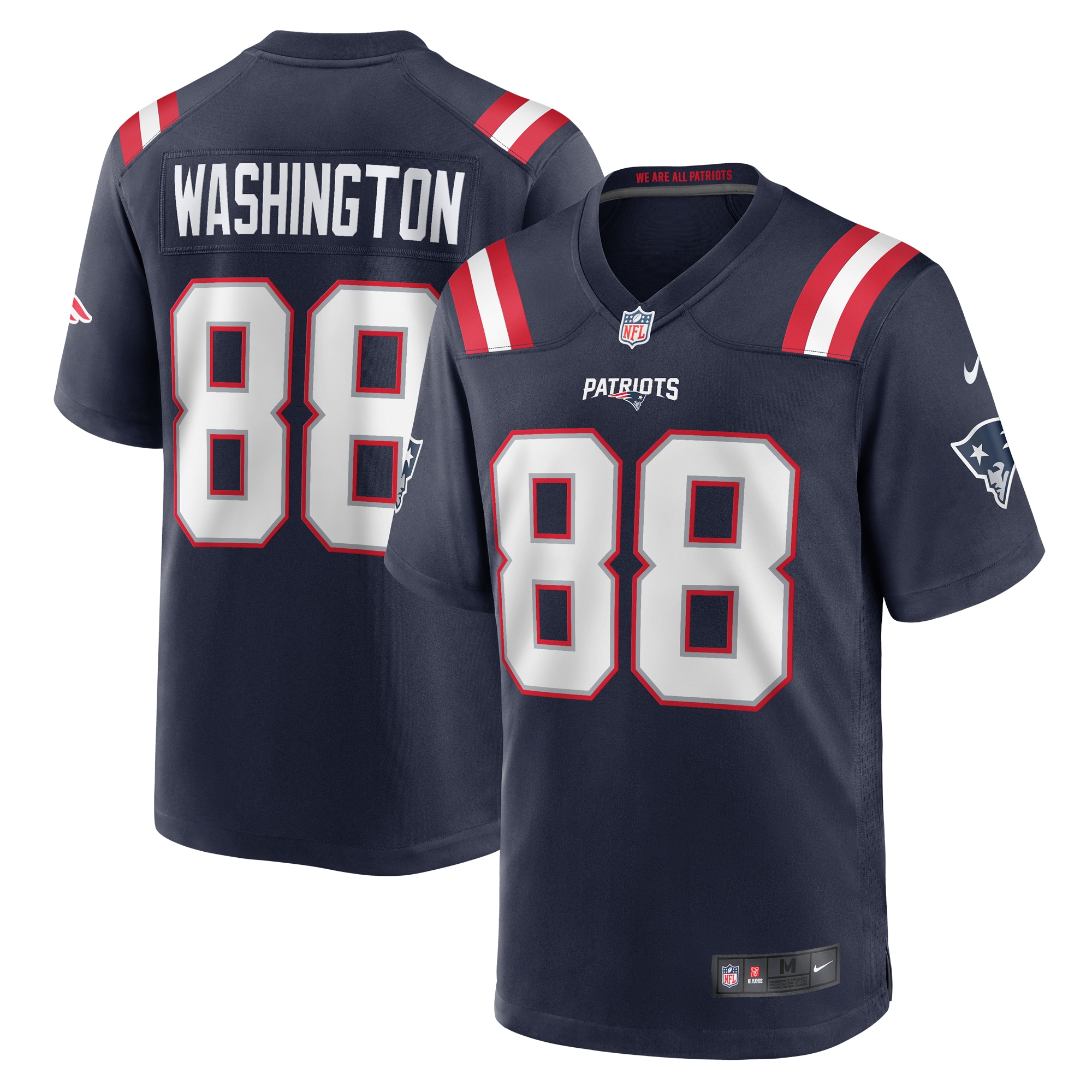 New England Patriots Scotty Washington Navy Home Game Player Jersey for Youth Women Men - Friend Lounge Store - Shop for All Things Jerseys Sports - PersonalJerseys
