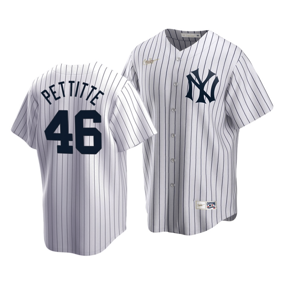 Men's New York Yankees Andy Pettitte #46 Cooperstown Collection White Home Jersey - Friend Lounge Store - Shop for All Things Jerseys Sports - PersonalJerseys