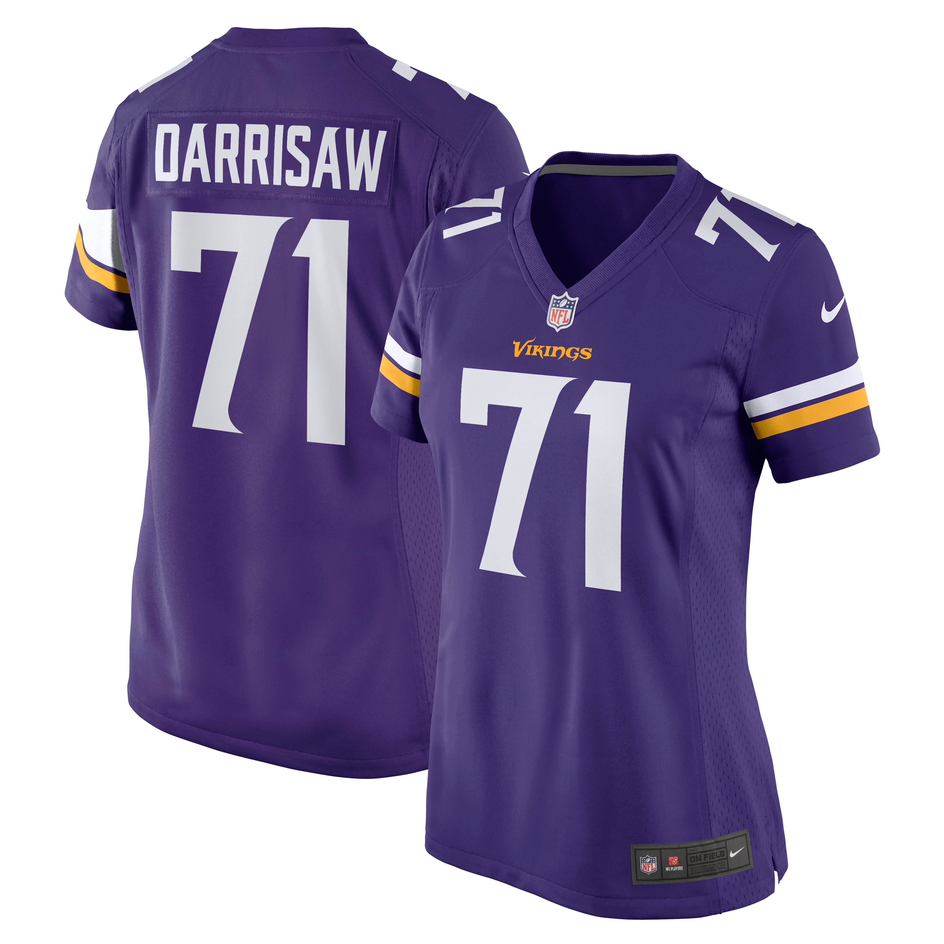 Christian Darrisaw Minnesota Vikings Nike Women's Game Jersey - Purple - PersonalJerseys