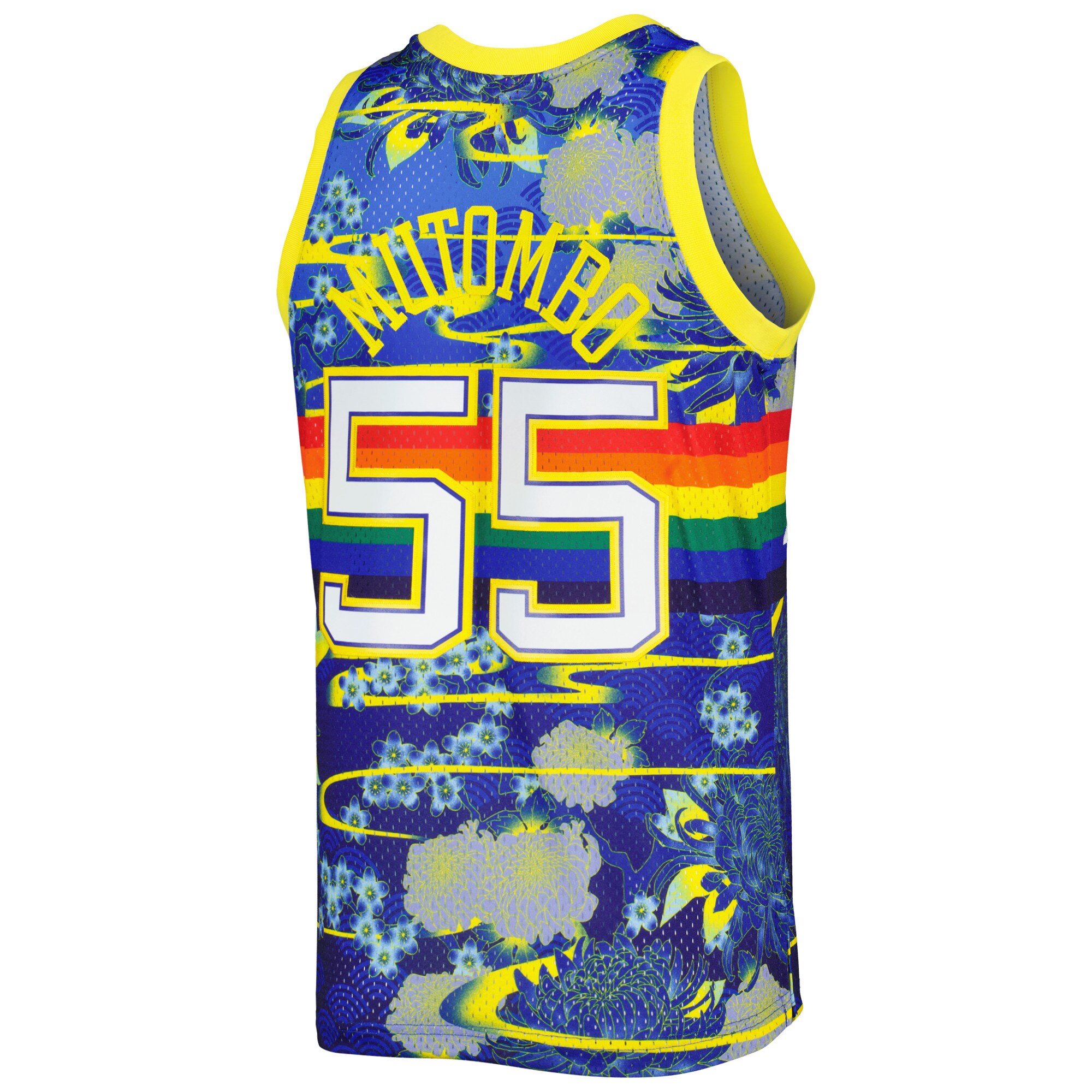 Dikembe Mutombo Denver Nuggets Mitchell &Ness Hardwood Classics Lunar New Year Swingman Jersey - Blue - PersonalJerseys