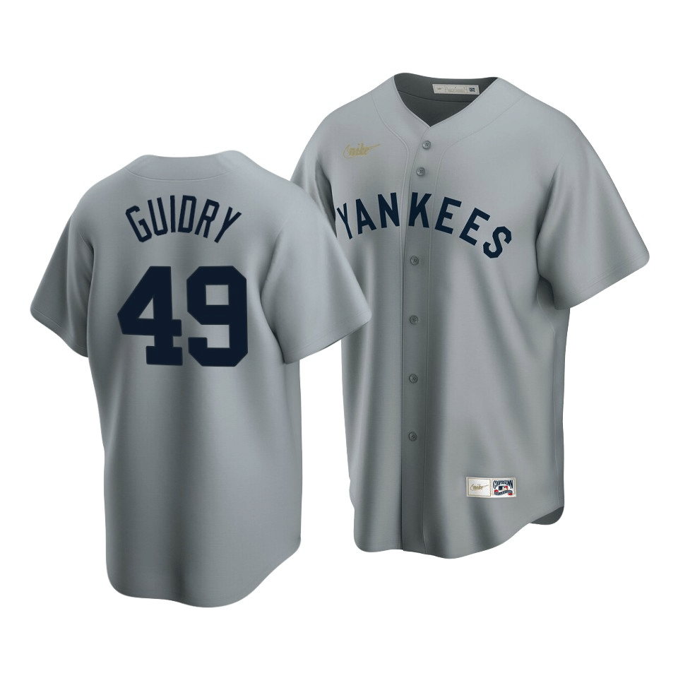 Men's New York Yankees Ron Guidry #49 Cooperstown Collection Gray Road Jersey - Friend Lounge Store - Shop for All Things Jerseys Sports - PersonalJerseys