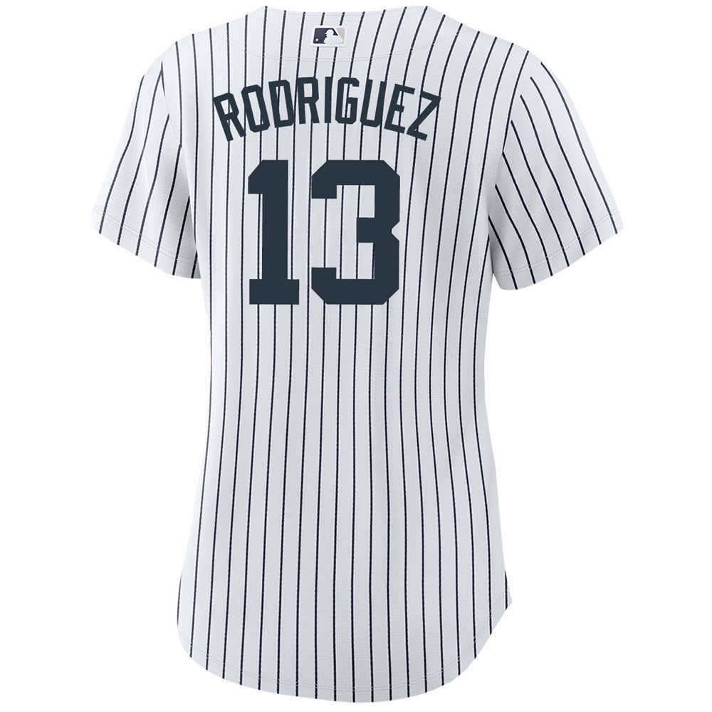 Women's New York Yankees Alex Rodriguez Replica Home Jersey - White - PersonalJerseys