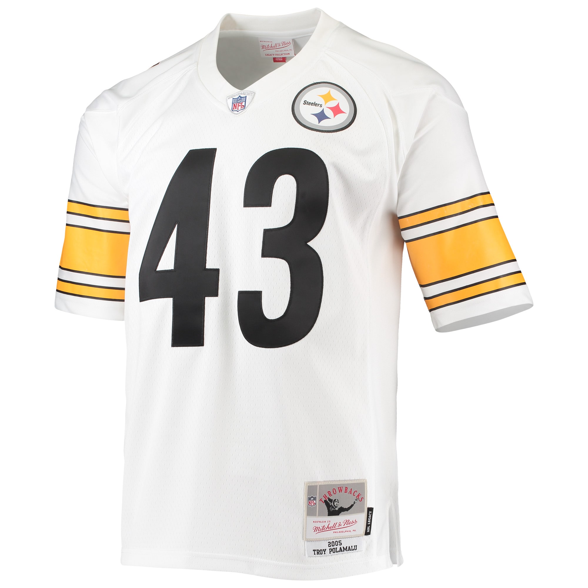 Troy Polamalu Pittsburgh Steelers Mitchell & Ness Legacy Replica Jersey - White - PersonalJerseys