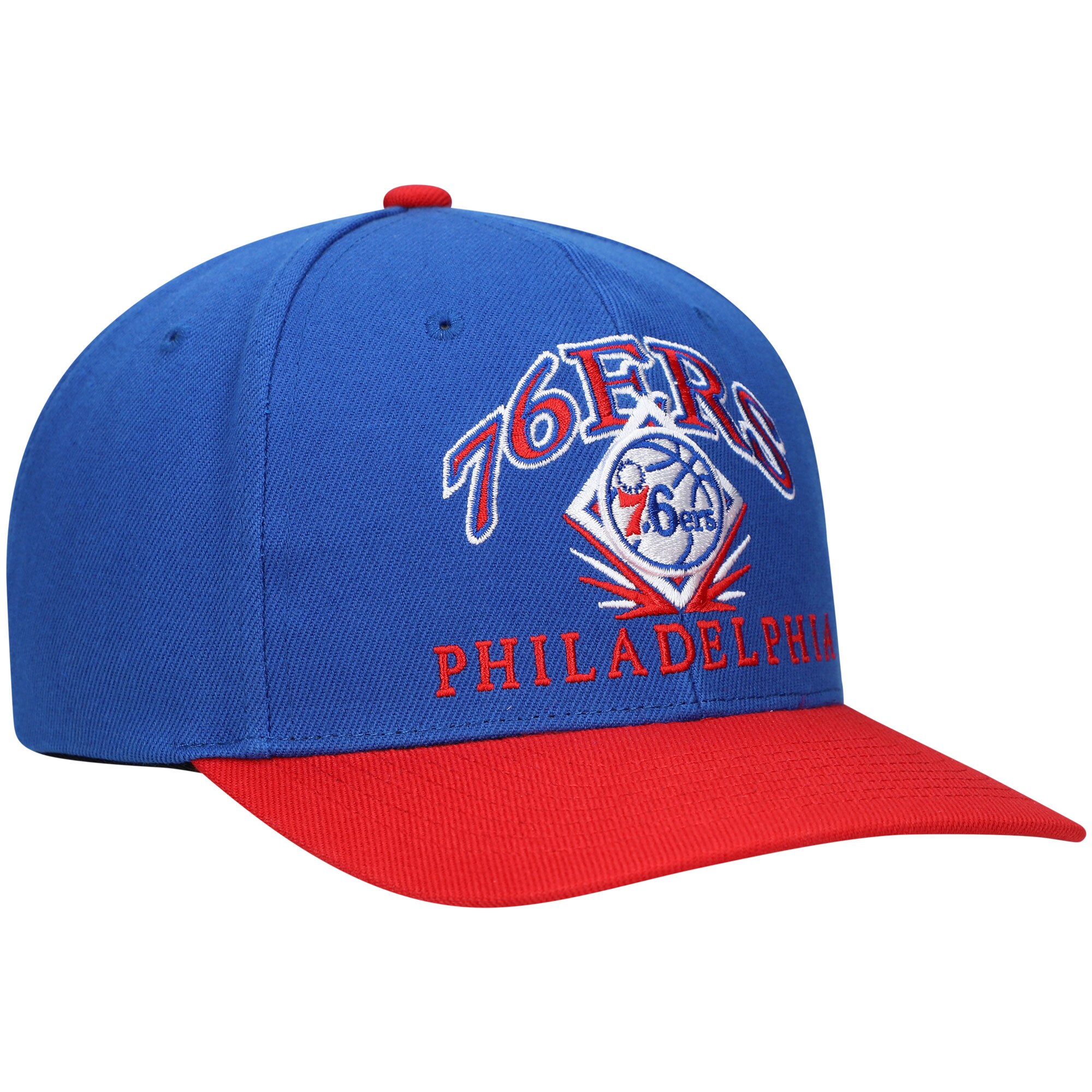 Philadelphia 76ers Mitchell & Ness x Lids All Pro Classic Snapback Hat - Royal/Red - PersonalJerseys