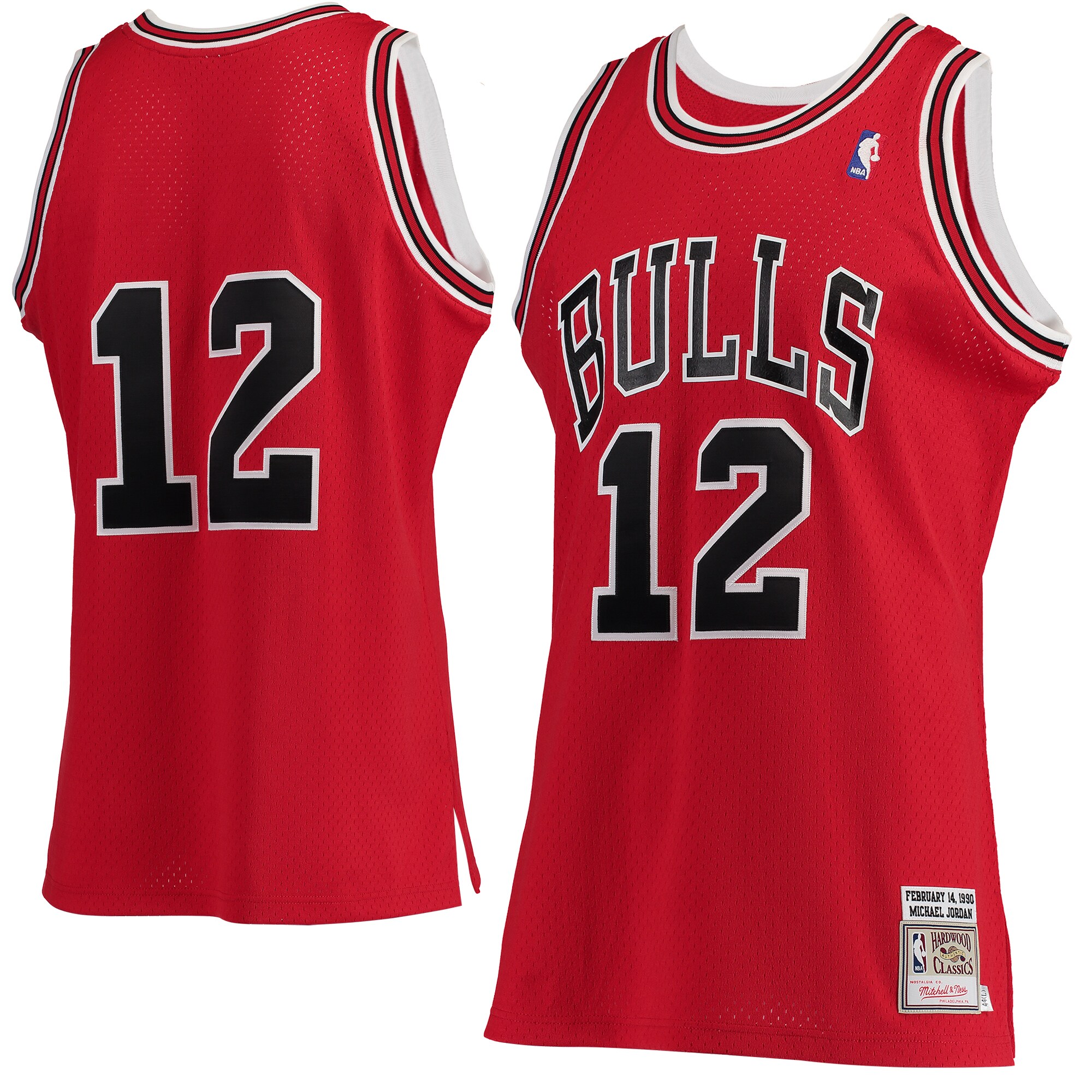 Michael Jordans Chicago Bulls Mitchell &Ness Hardwood Classics #12 Authentic Jersey - Red - PersonalJerseys