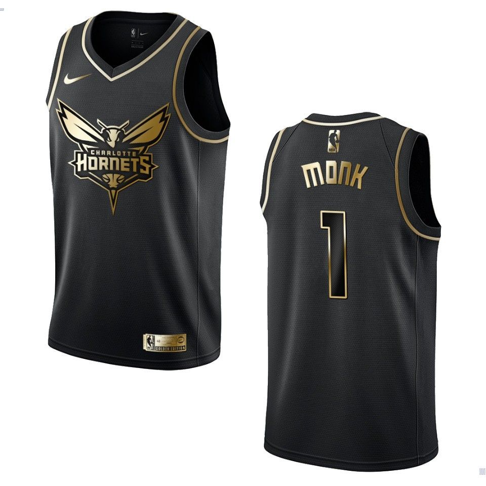 Men's Charlotte Hornets #1 Malik Monk Golden Edition Jersey - Black - Friend Lounge Store - Shop for All Things Jerseys Sports - PersonalJerseys