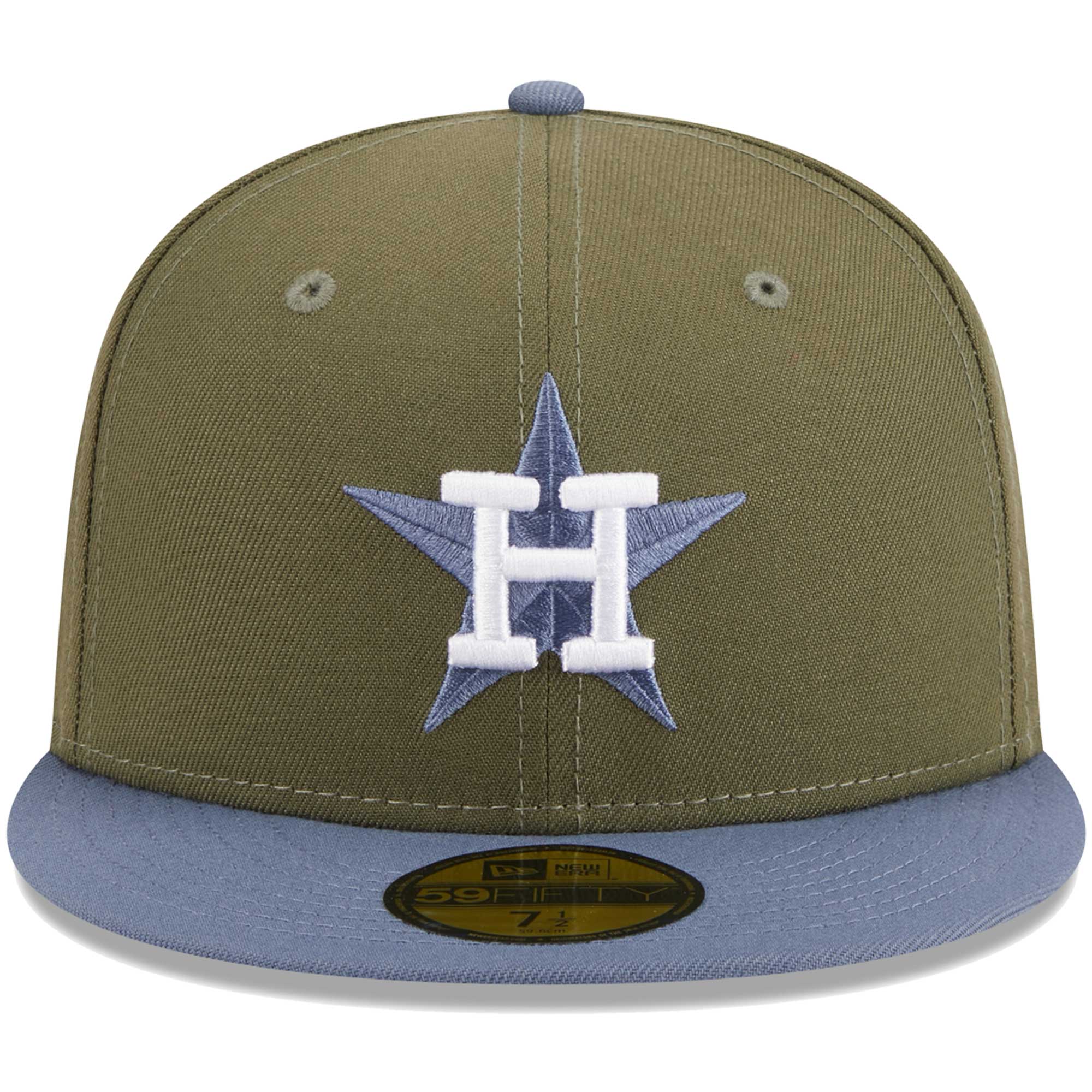Houston Astros New Era 59FIFTY Fitted Hat - Olive/Blue - PersonalJerseys