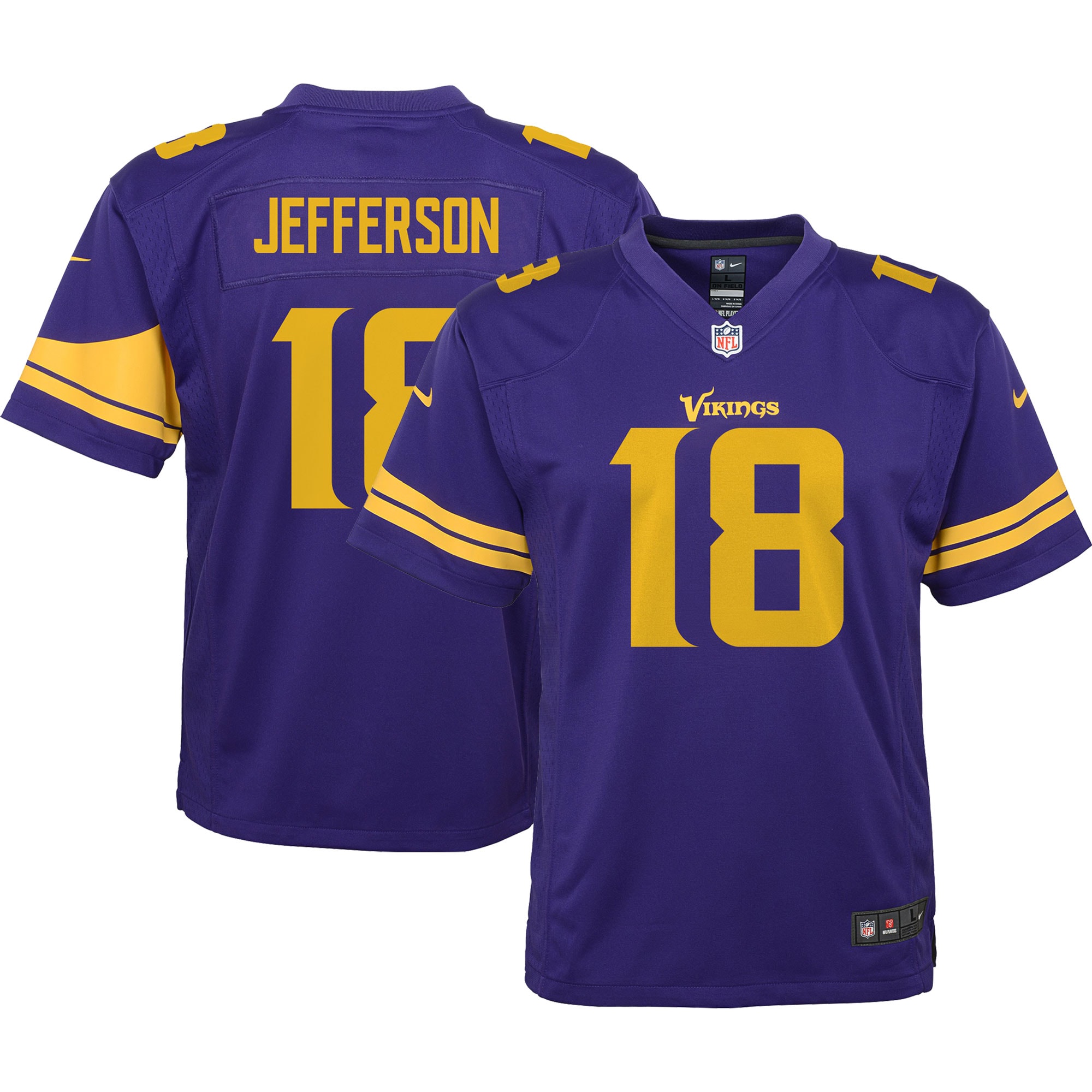 Justin Jefferson Minnesota Vikings Nike Youth Game Jersey - Purple - PersonalJerseys