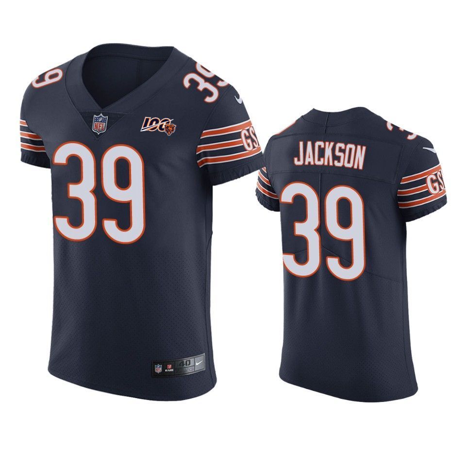 Chicago Bears Eddie Jackson Navy 100th Season Vapor Elite Jersey - Friend Lounge Store - Shop for All Things Jerseys Sports - PersonalJerseys