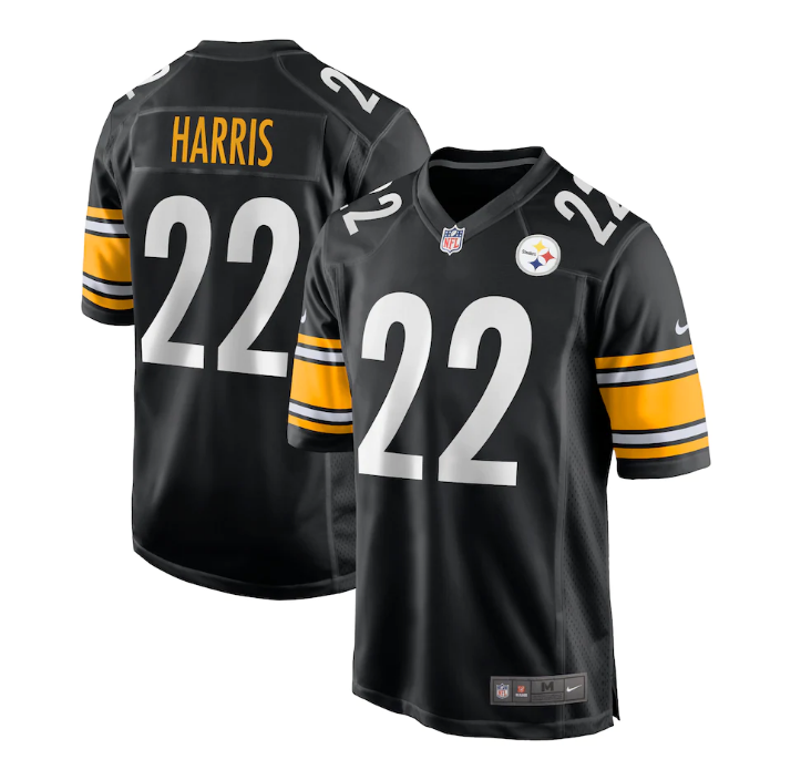 Youth Pittsburgh Steelers Najee Harris Black Game Jersey - PersonalJerseys