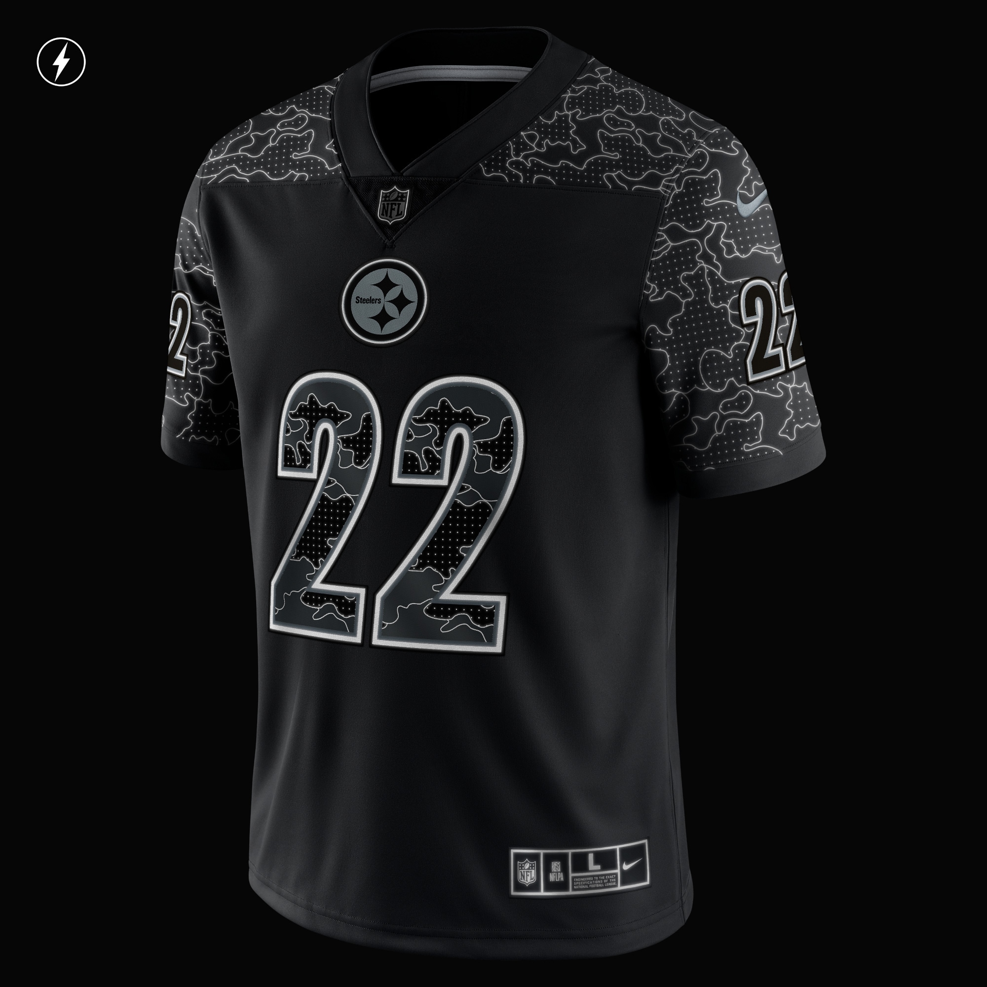 Najee Harris Pittsburgh Steelers Nike RFLCTV Limited Jersey - Black - PersonalJerseys