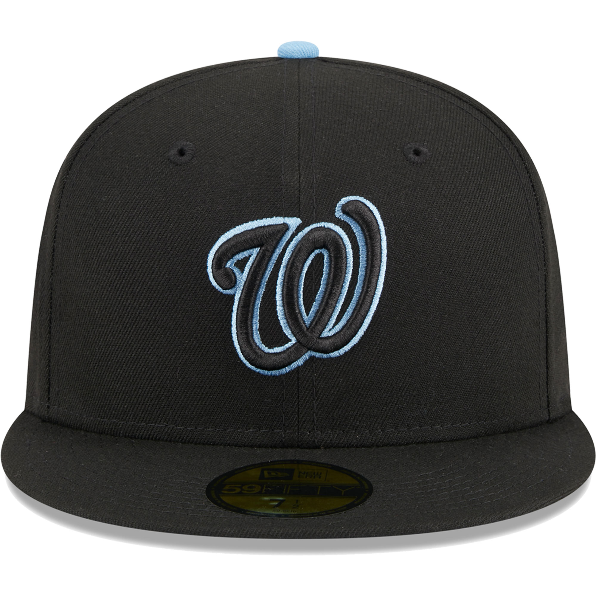 Washington Nationals New Era Pastel Undervisor 59FIFTY Fitted Hat - Black - PersonalJerseys