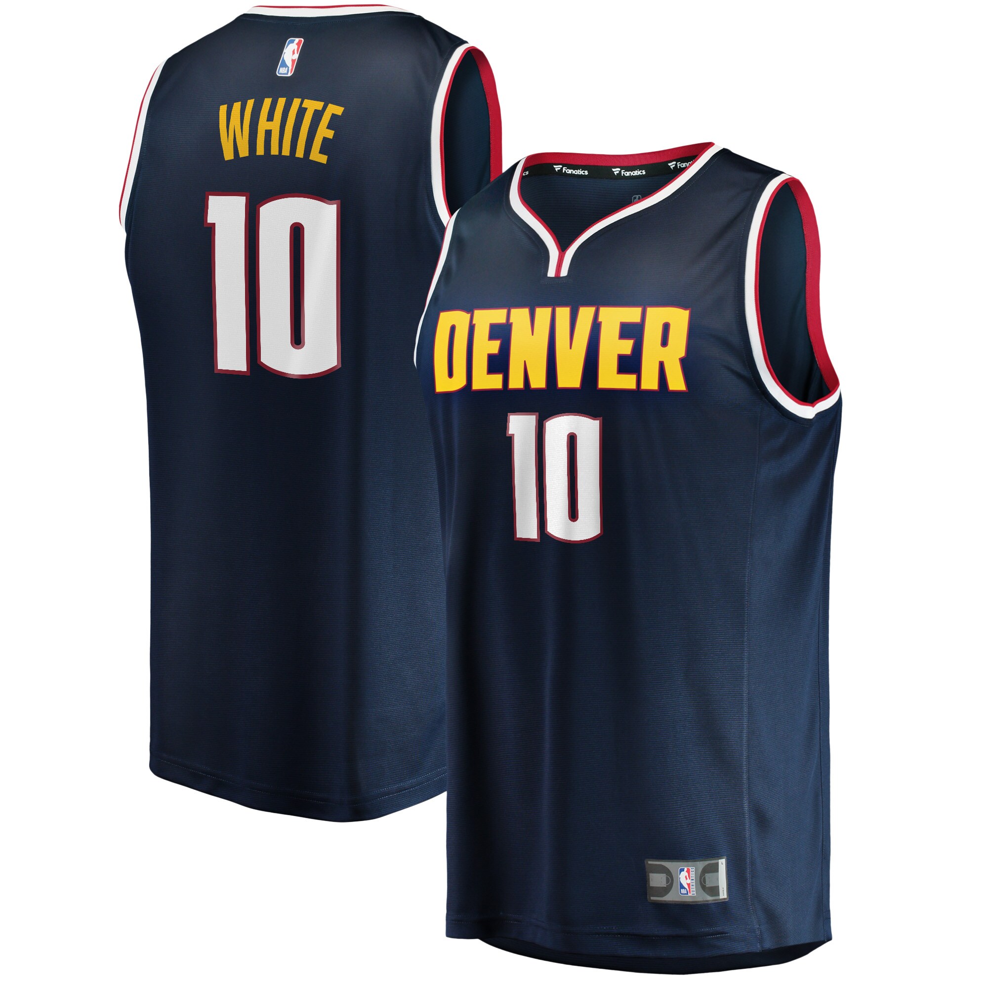 Jack White Denver Nuggets Fanatics Branded Fast Break Player Jersey - Icon Edition - Navy - PersonalJerseys