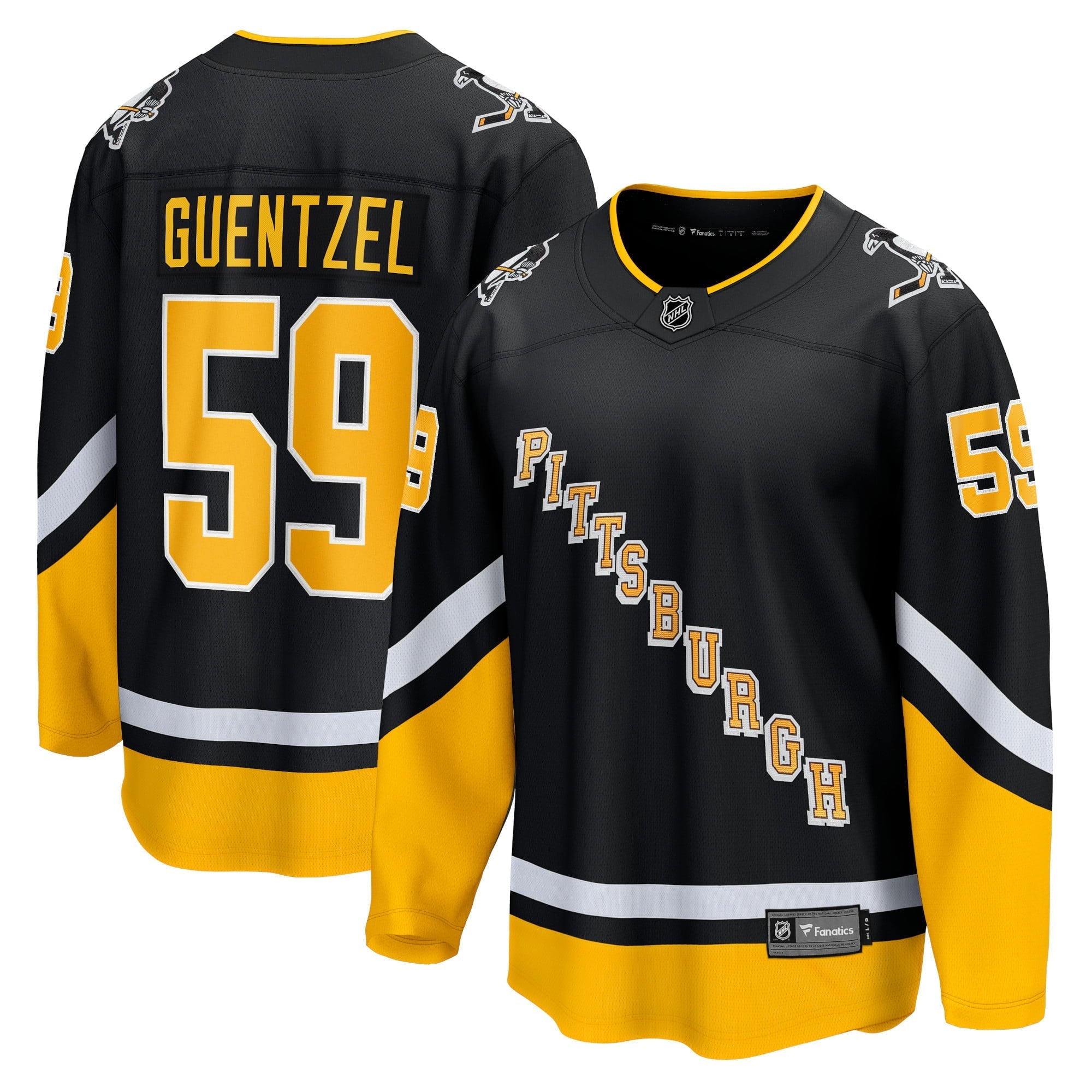 Men's Fanatics Branded Jake Guentzel Black Pittsburgh Penguins 2021/22 Alternate Premier Breakaway Player Jersey - PersonalJerseys