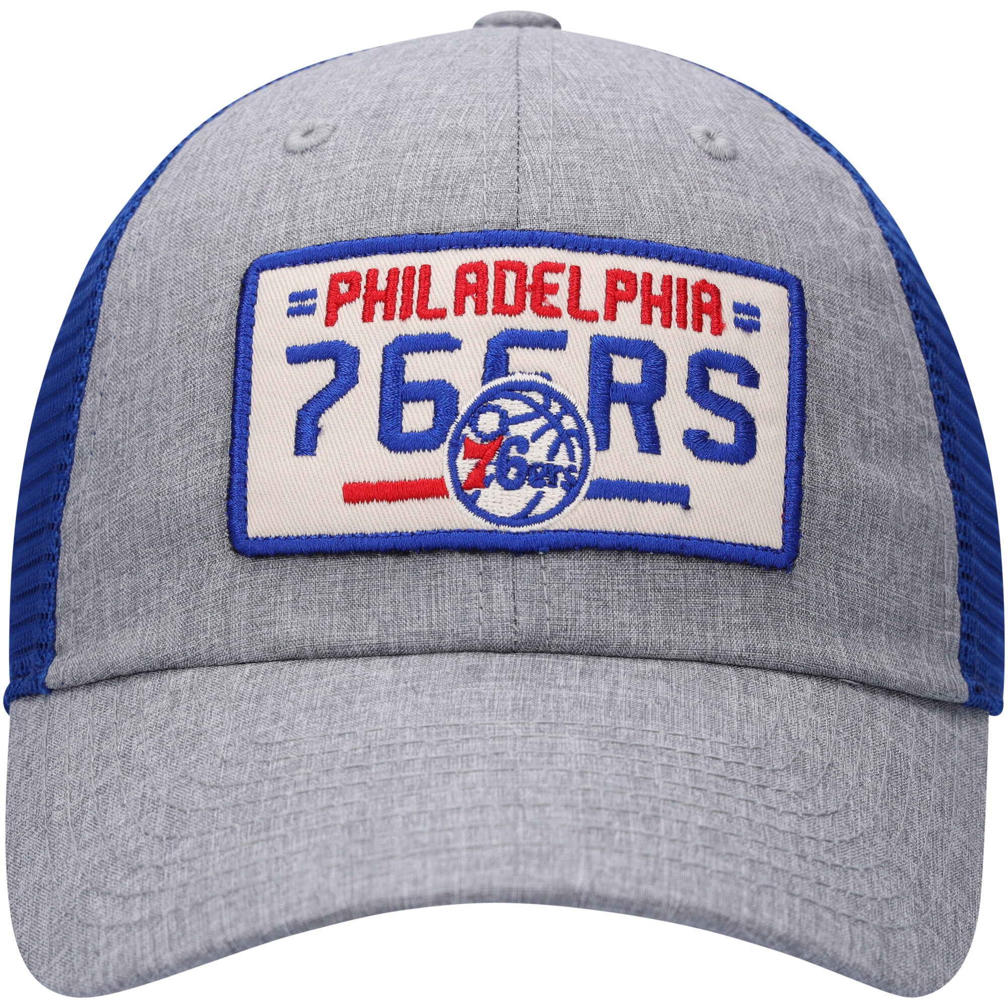 Philadelphia 76ers Lyndon Snapback Hat - Heather Gray/Royal - PersonalJerseys