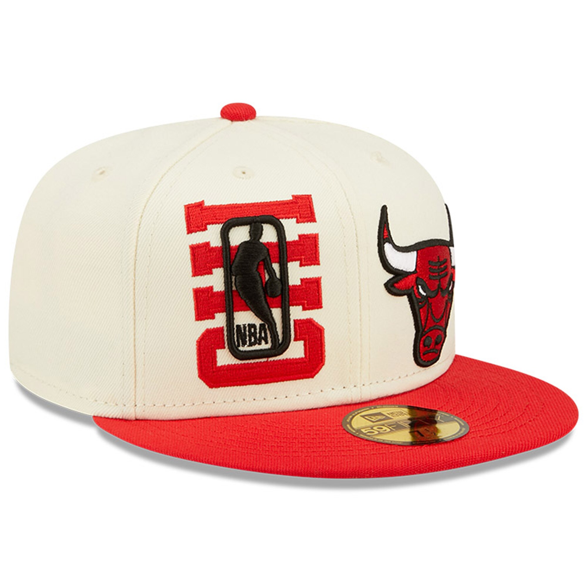 Chicago Bulls New Era 2022 NBA Draft 59FIFTY Fitted Hat - Cream/Red - PersonalJerseys