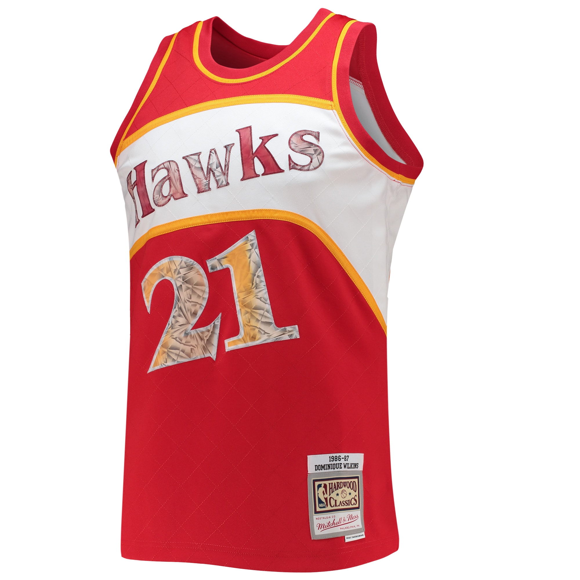Dominique Wilkins Atlanta Hawks Mitchell &Ness 1996-97 Hardwood Classics NBA 75th Anniversary Diamond Swingman Jersey - Red - PersonalJerseys