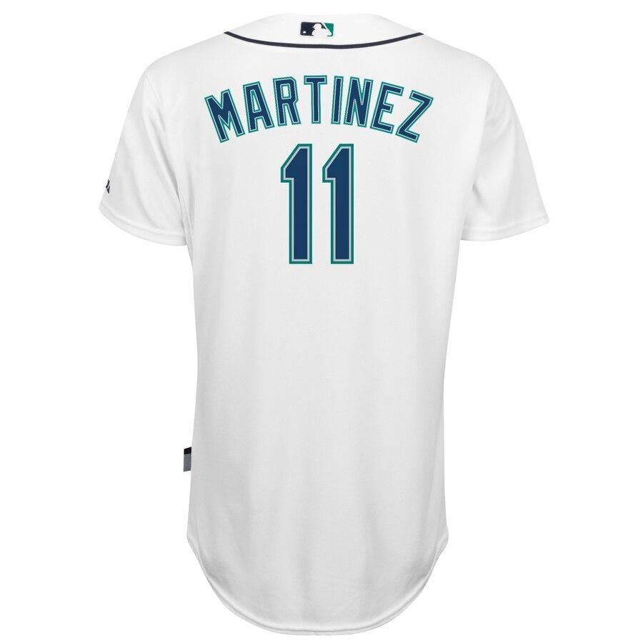 Edgar Martinez Seattle Mariners Majestic Official Cool Base Player Jersey - White - Friend Lounge Store - Shop for All Things Jerseys Sports - PersonalJerseys