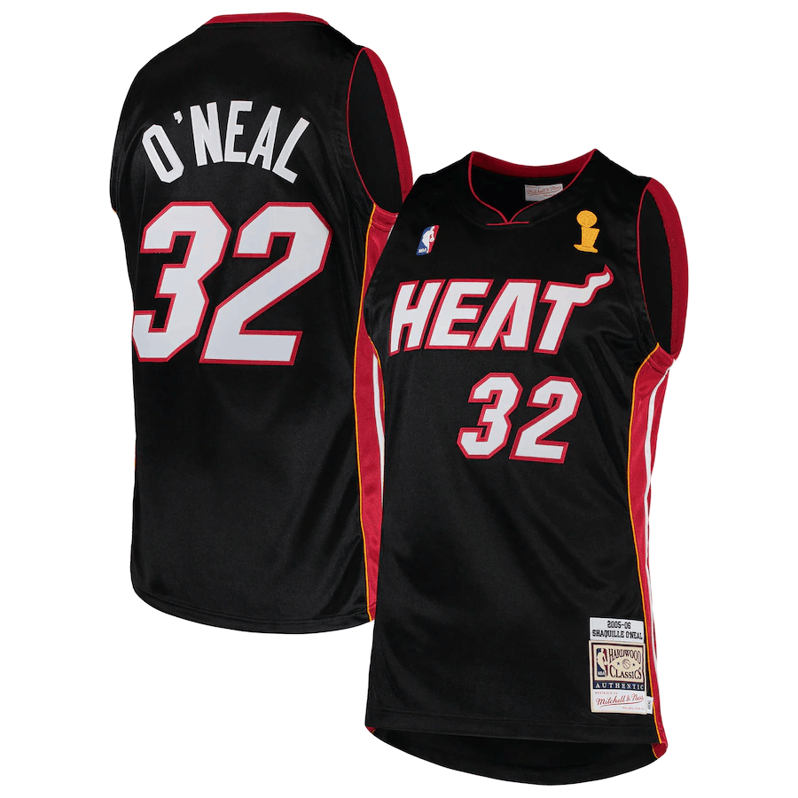 Shaquille O'Neal Miami Heat Mitchell & Ness 2005-06 Hardwood Classics Jersey - Black - Friend Lounge Store - Shop for All Things Jerseys Sports - PersonalJerseys