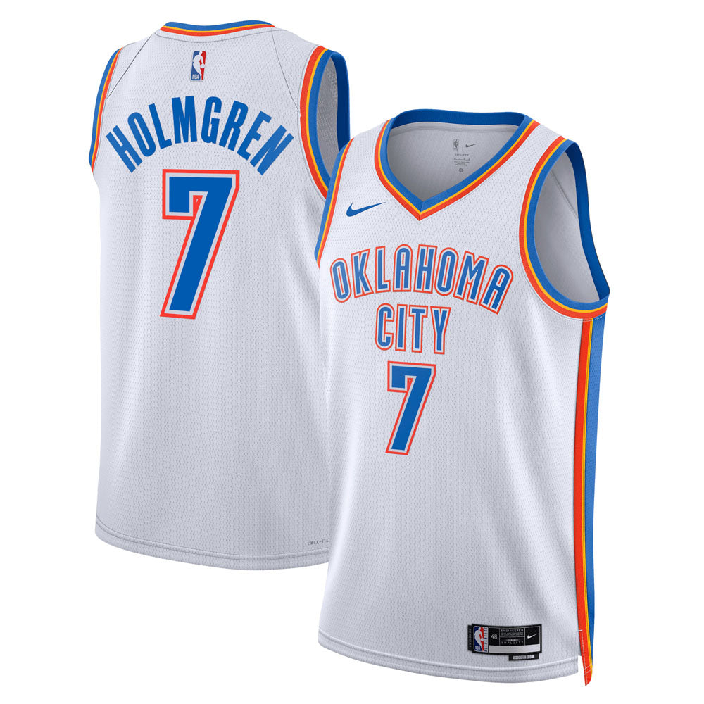 Men's Oklahoma City Thunder Chet Holmgren Association Jersey - White - PersonalJerseys