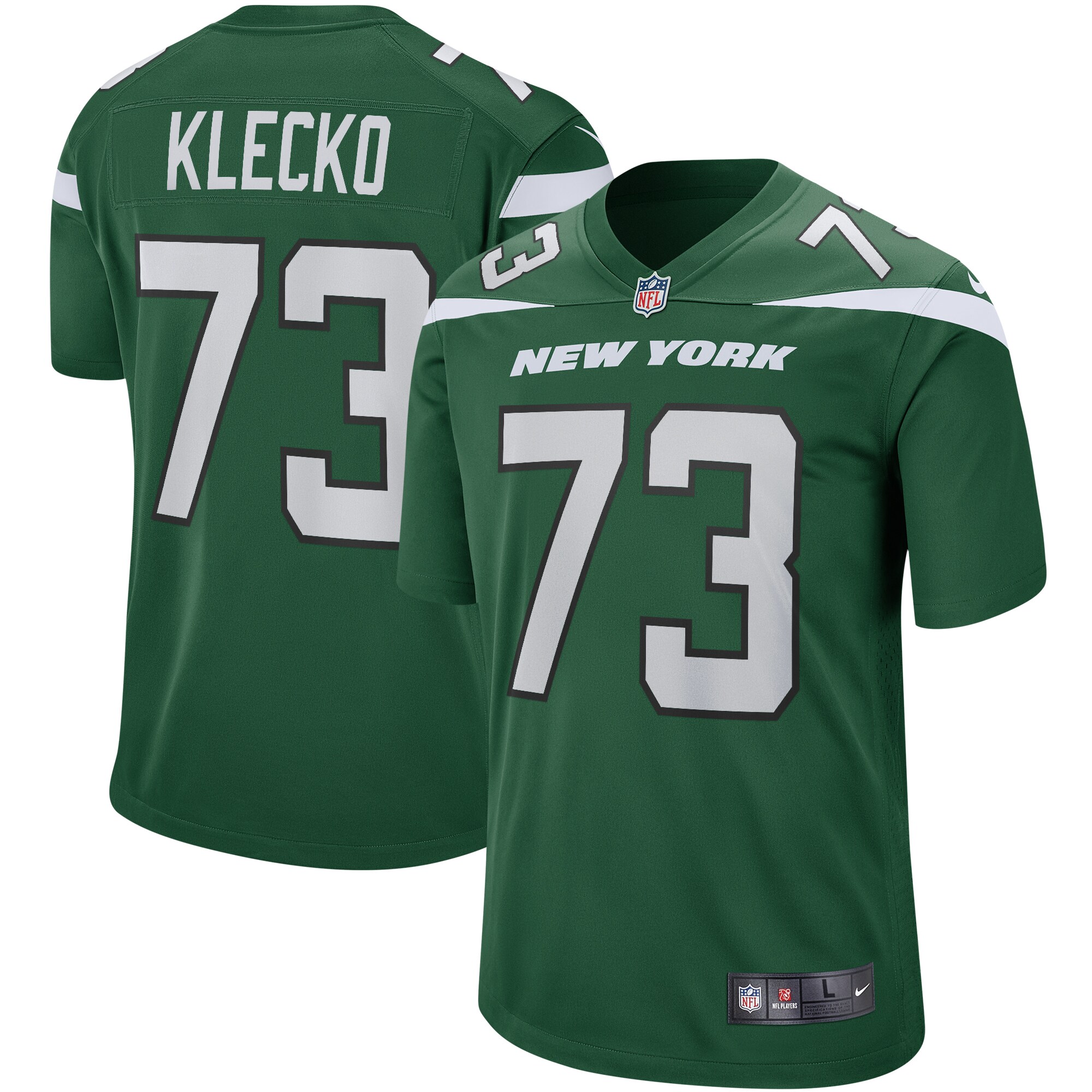 Joe Klecko New York Jets Nike Game Retired Player Jersey - Gotham Green - PersonalJerseys