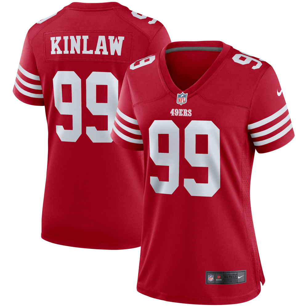 San Francisco 49ers Javon Kinlaw Scarlet Team Player Game Jersey for Youth Women Men - Friend Lounge Store - Shop for All Things Jerseys Sports - PersonalJerseys