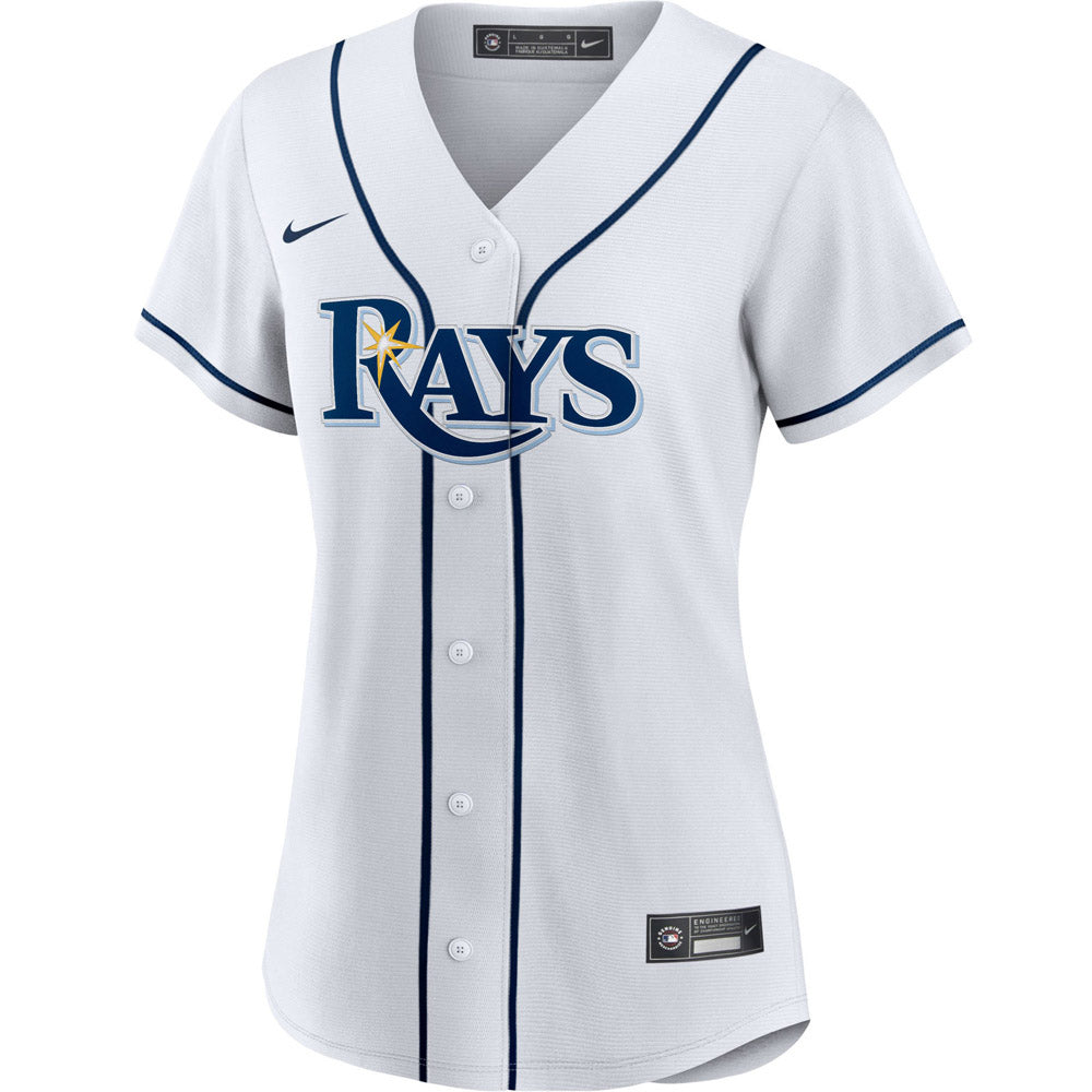 Women's Tampa Bay Rays Wander Franco Cool Base Replica Home Jersey - White - PersonalJerseys
