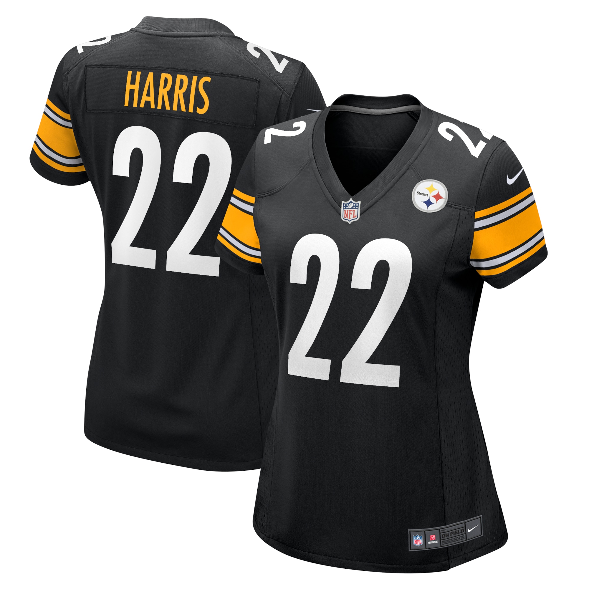 Najee Harris Pittsburgh Steelers Nike Women's Team Game Jersey - Black - PersonalJerseys