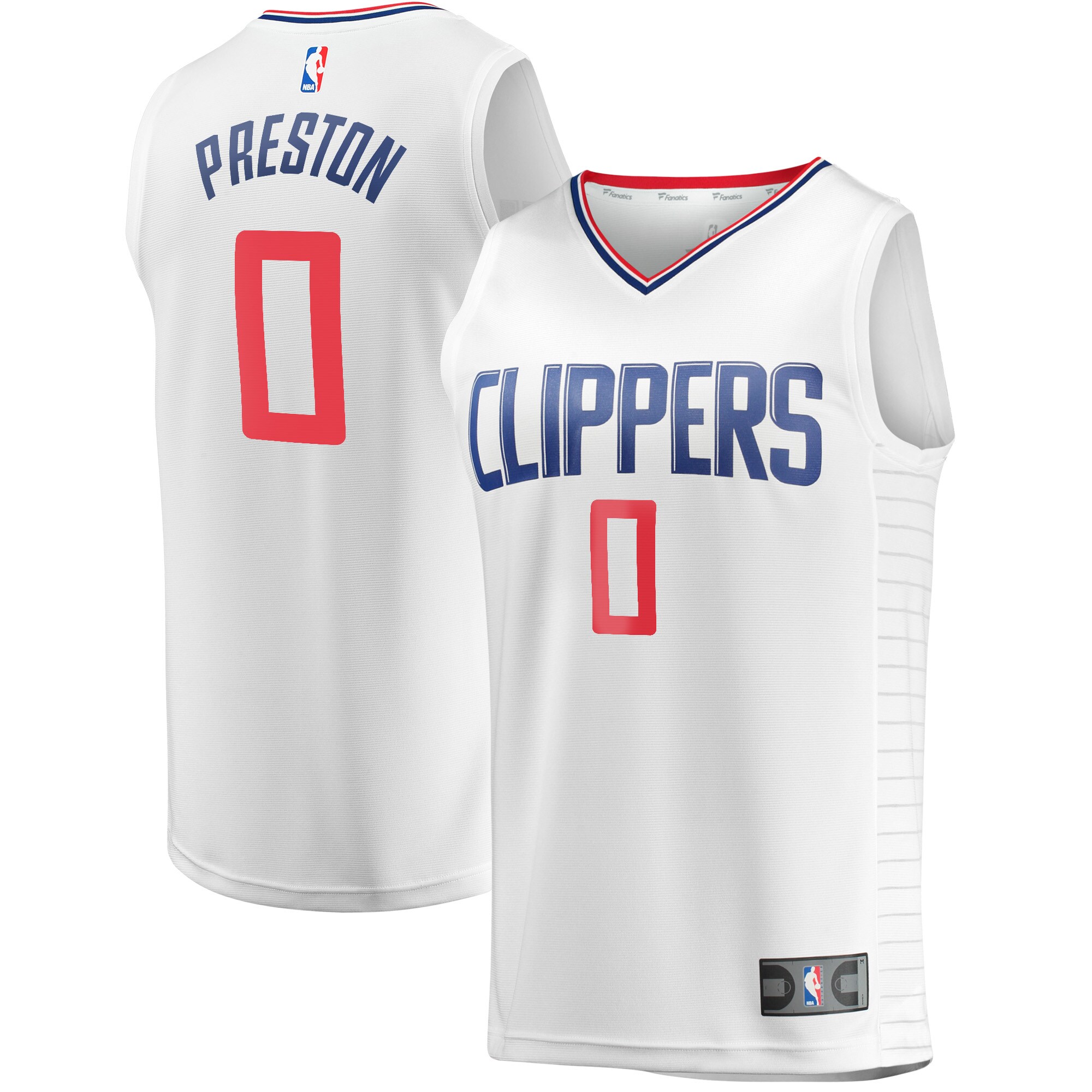 Jason Preston LA Clippers Fanatics Branded Fast Break Player Jersey - Association Edition - White - PersonalJerseys