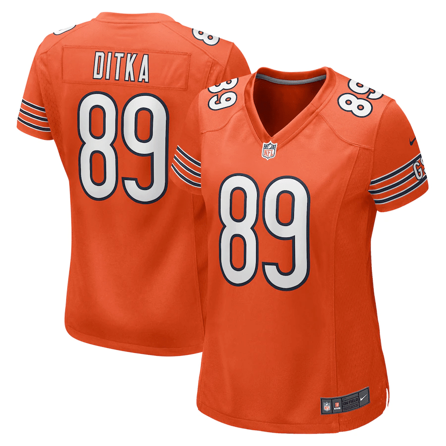 Mike Ditka Chicago Bears Women's Orange Retired Player Jersey - Friend Lounge Store - Shop for All Things Jerseys Sports - PersonalJerseys