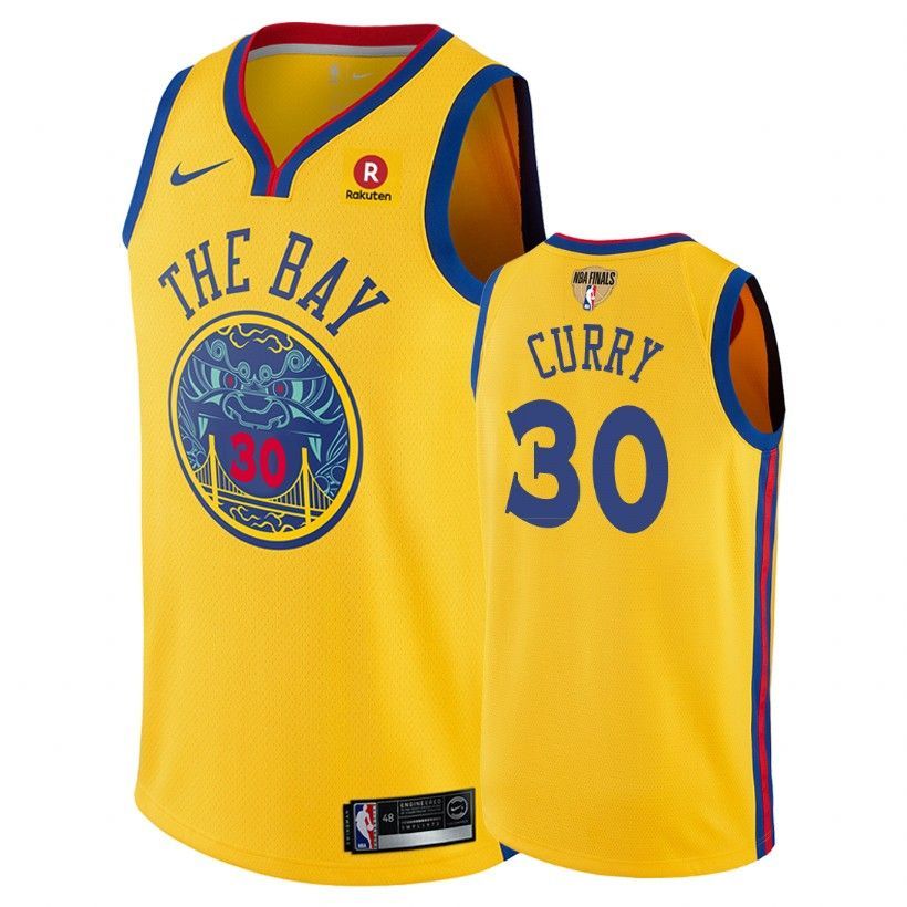 Warriors Male Stephen Curry #30 2018 NBA Finals City Gold Jersey - Friend Lounge Store - Shop for All Things Jerseys Sports - PersonalJerseys